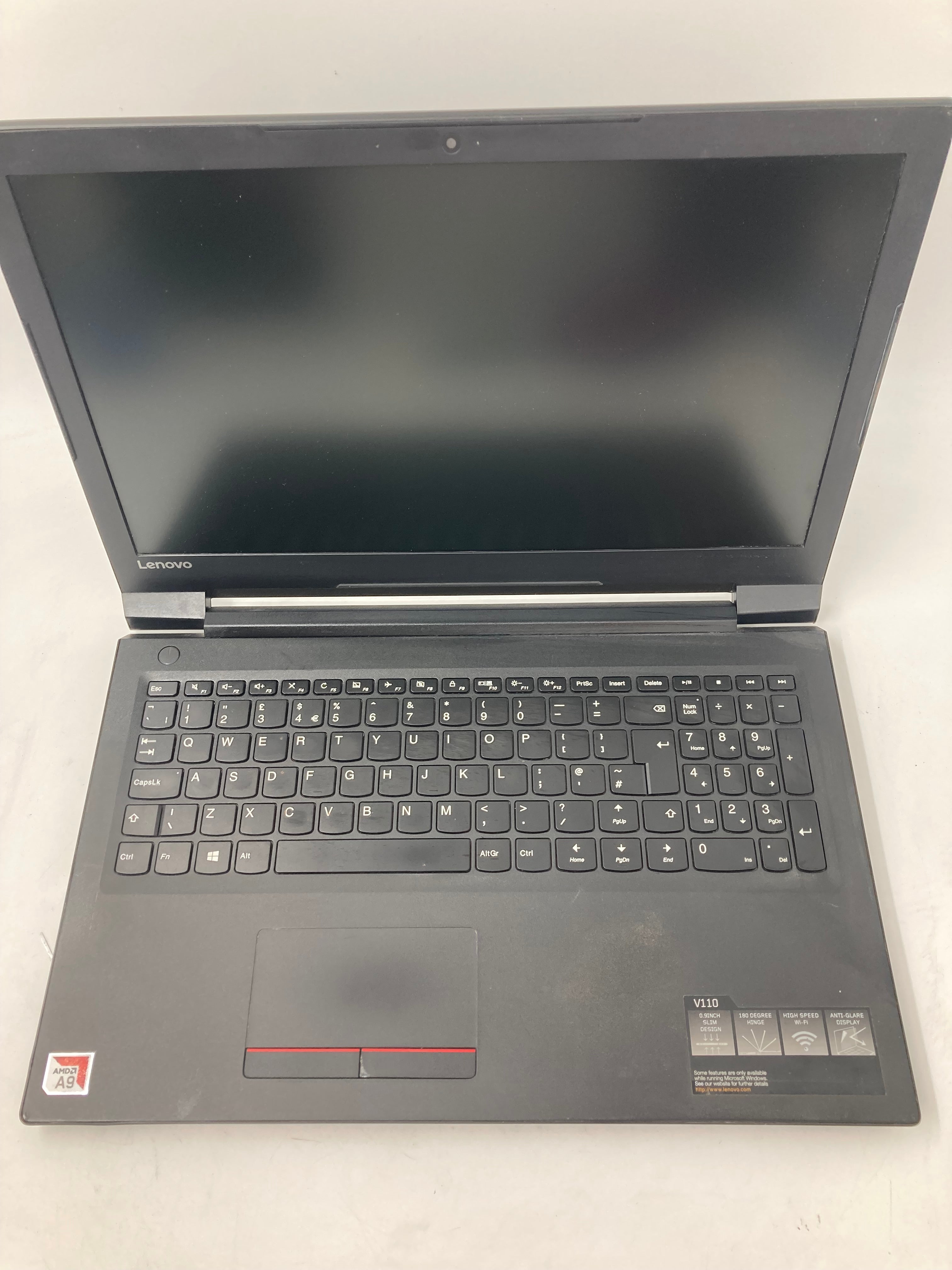 Lenovo V110-15AST 15" Screen AMD A9 4GB RAM No SSD No OS *Spares*