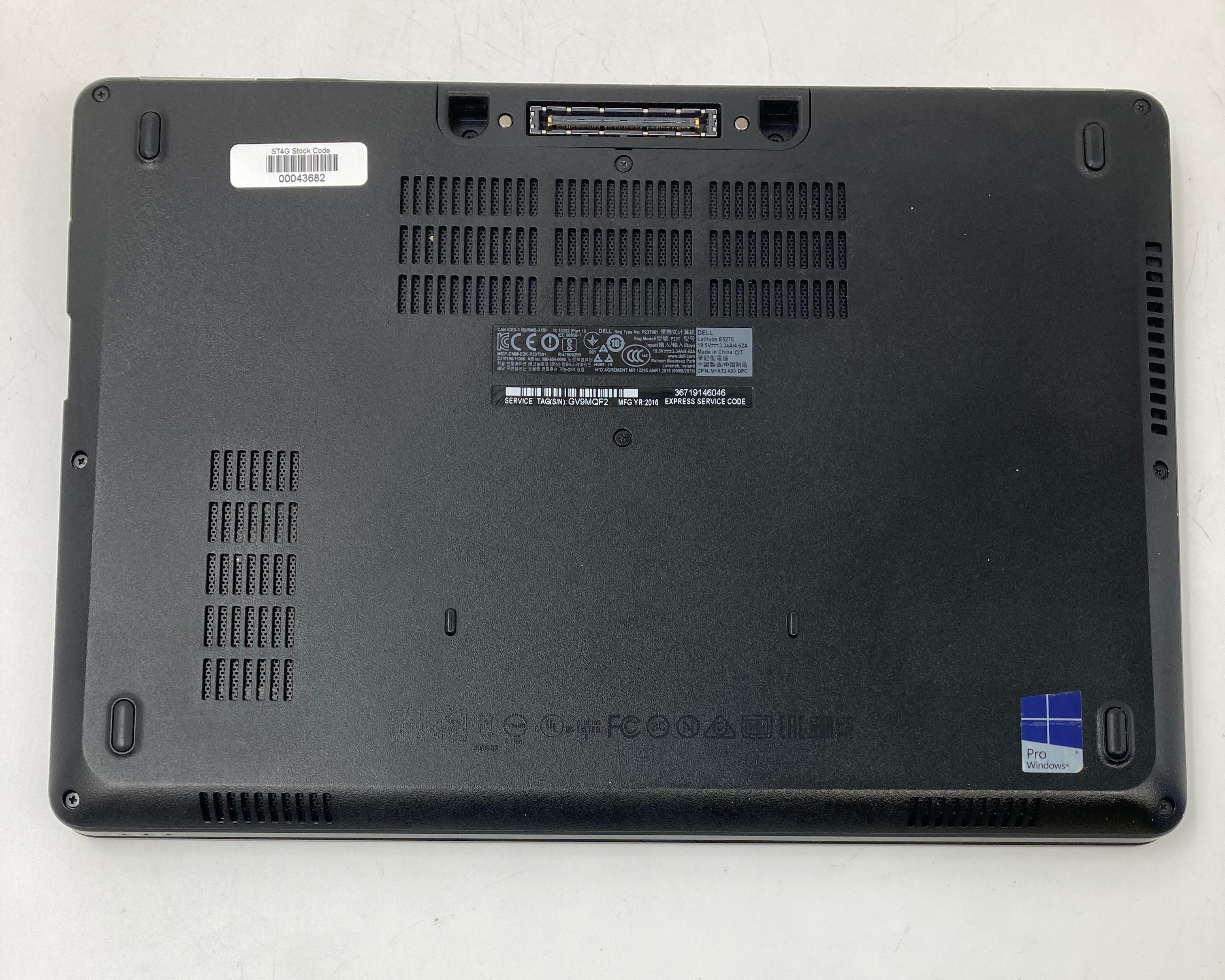 Dell Laptop Latitude E5270 12.5" i5-6300U 16GB RAM No SSD No OS #13
