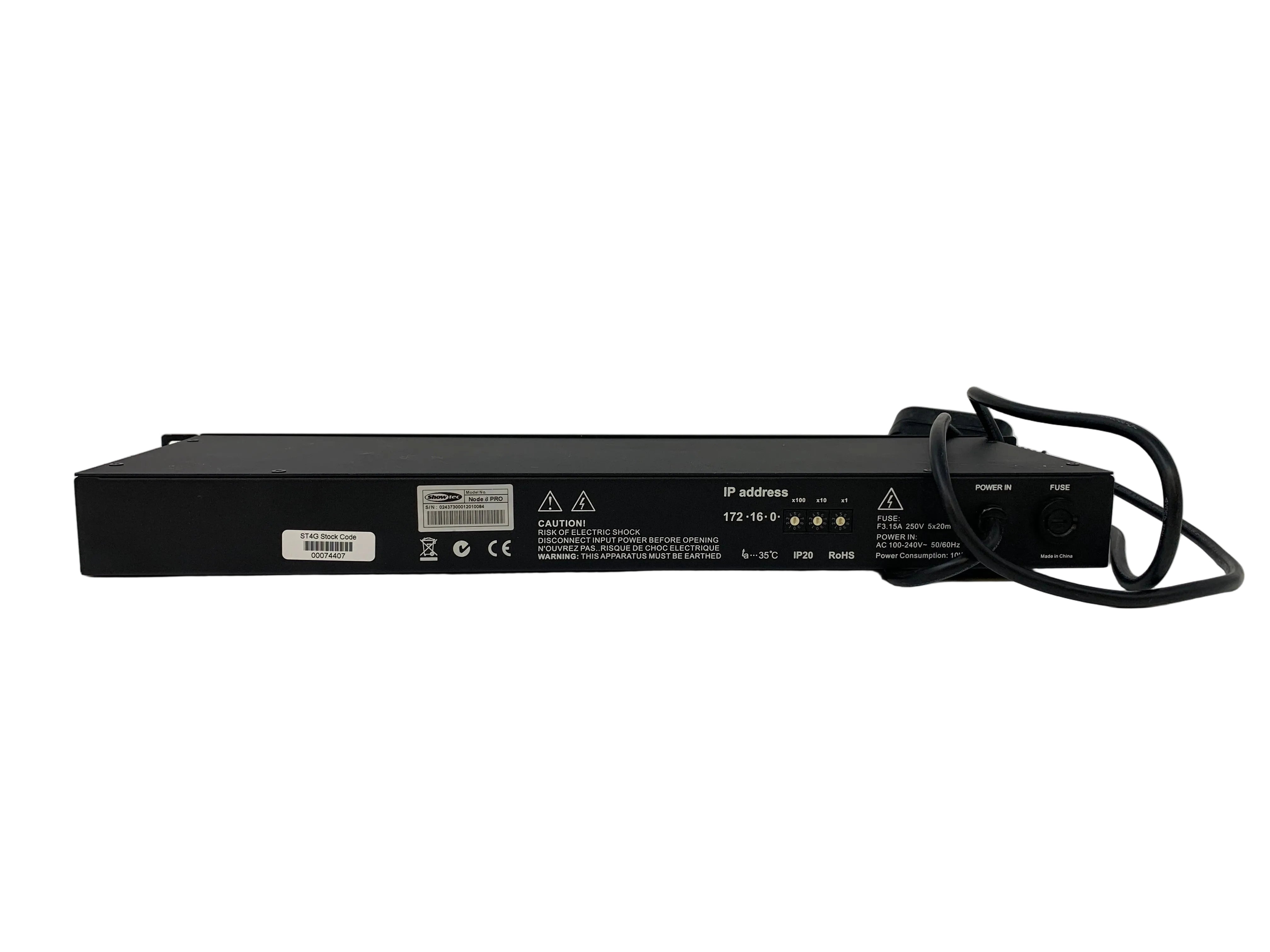Showtec Node 8 Pro, Rack-Mountable Ethernet-To-DMX Node