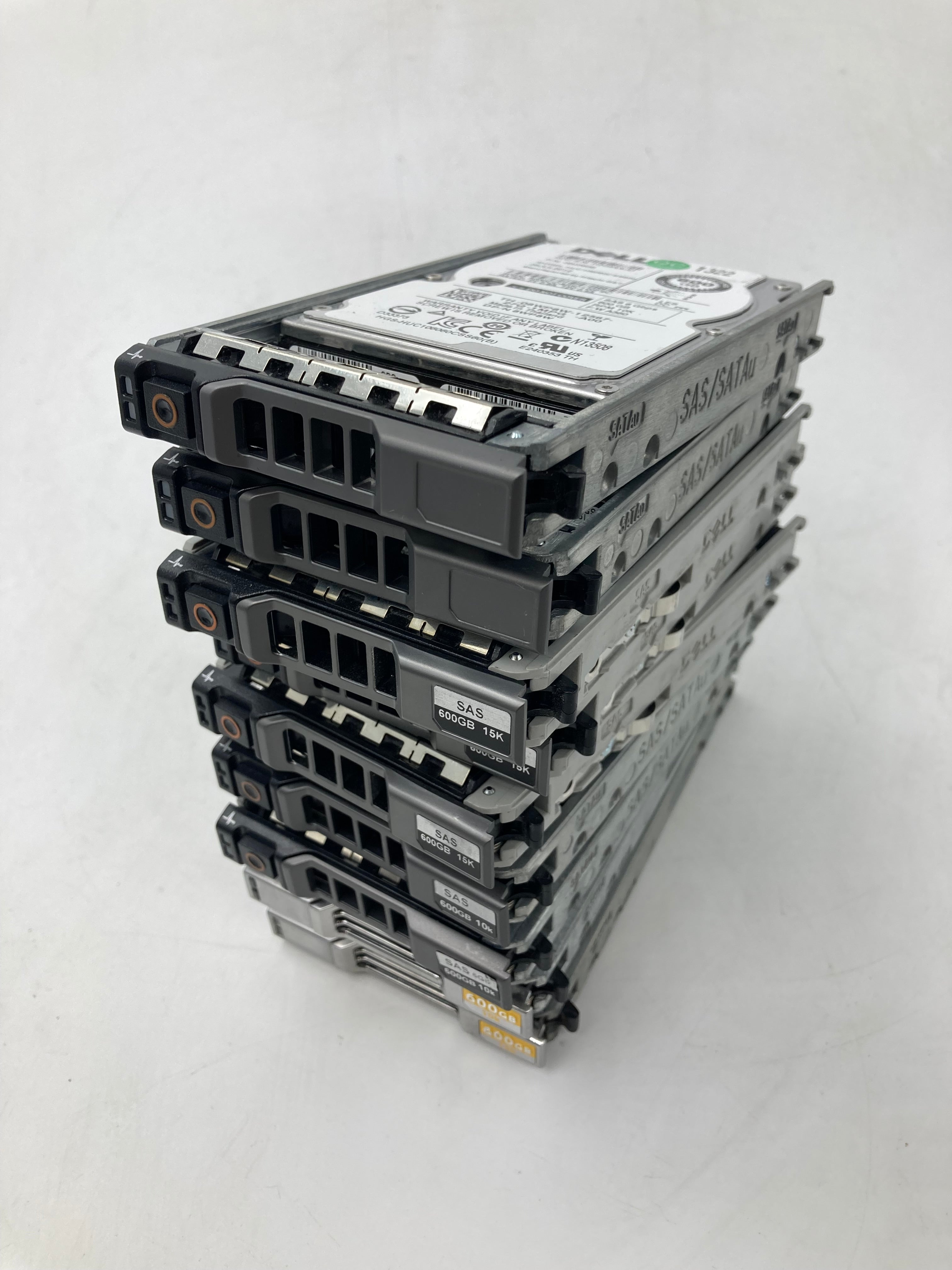 Batch of 9 Dell 2.5" SAS 600GB Hard Disk Drives - Mixed Models