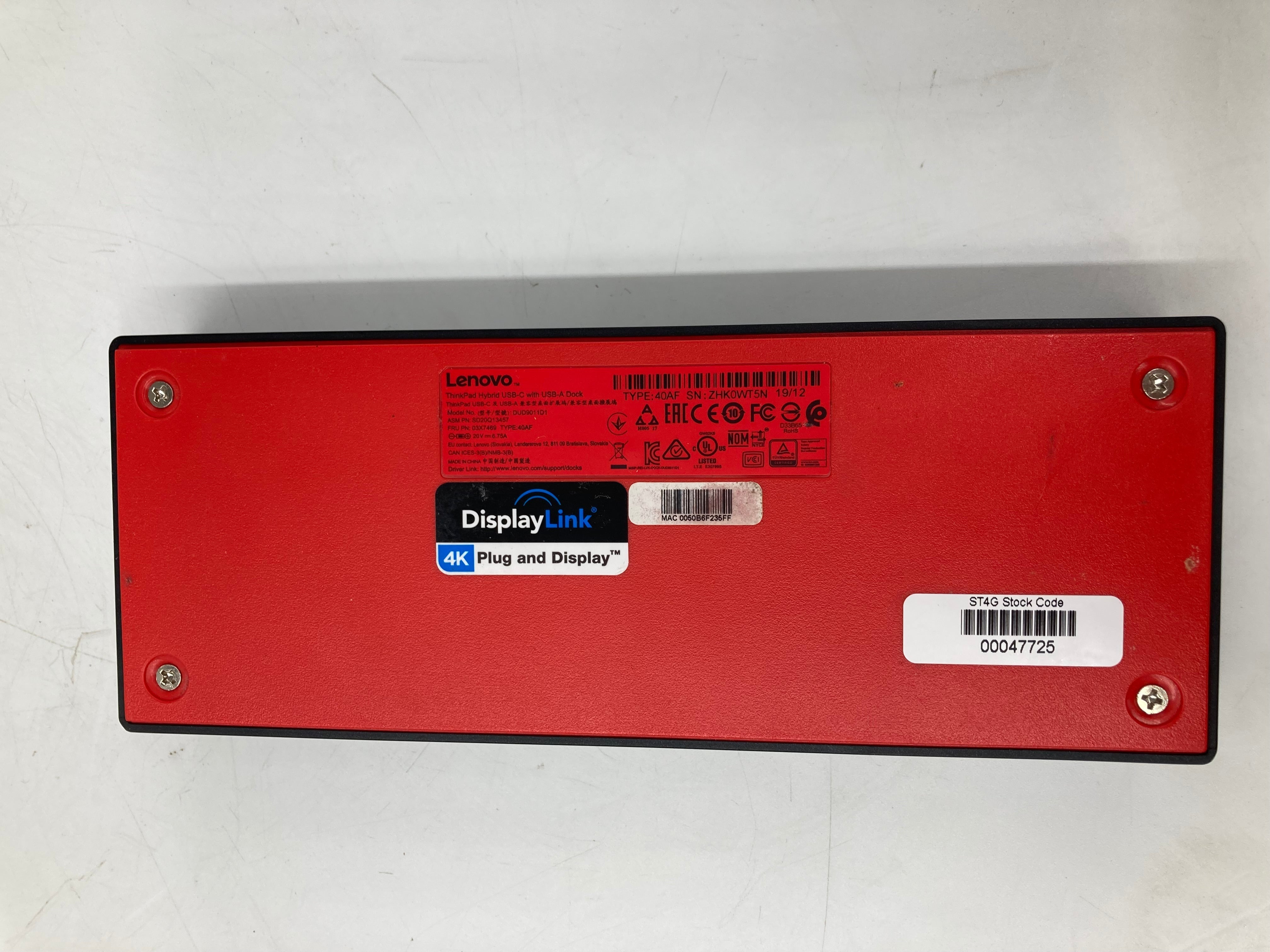 Batch 7x Lenovo ThinkPad Hybrid USB-C USB-A Docking Station USB-C 2x HDMI 2x DP