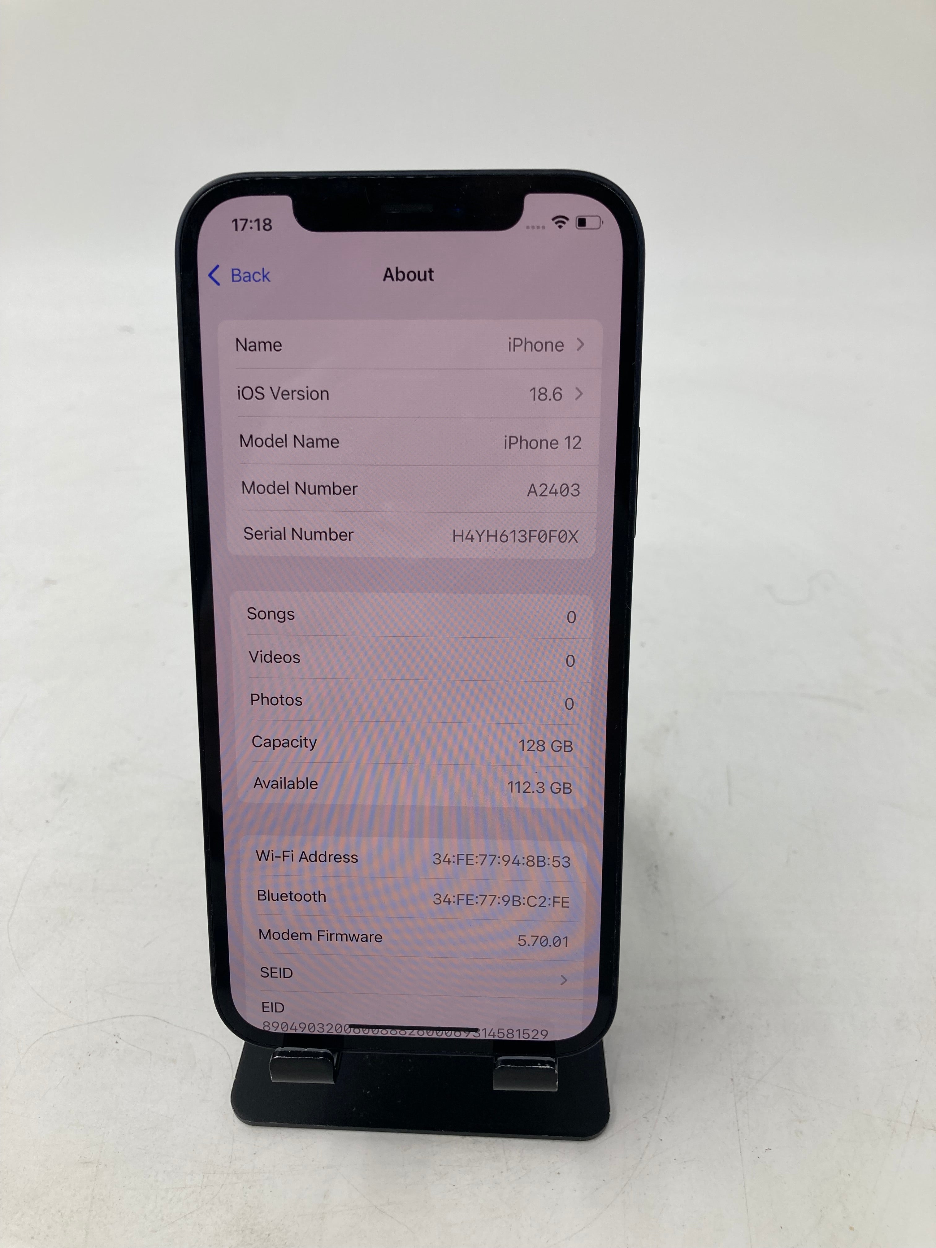 Apple iPhone 12 A2403 128GB Black - Unlocked
