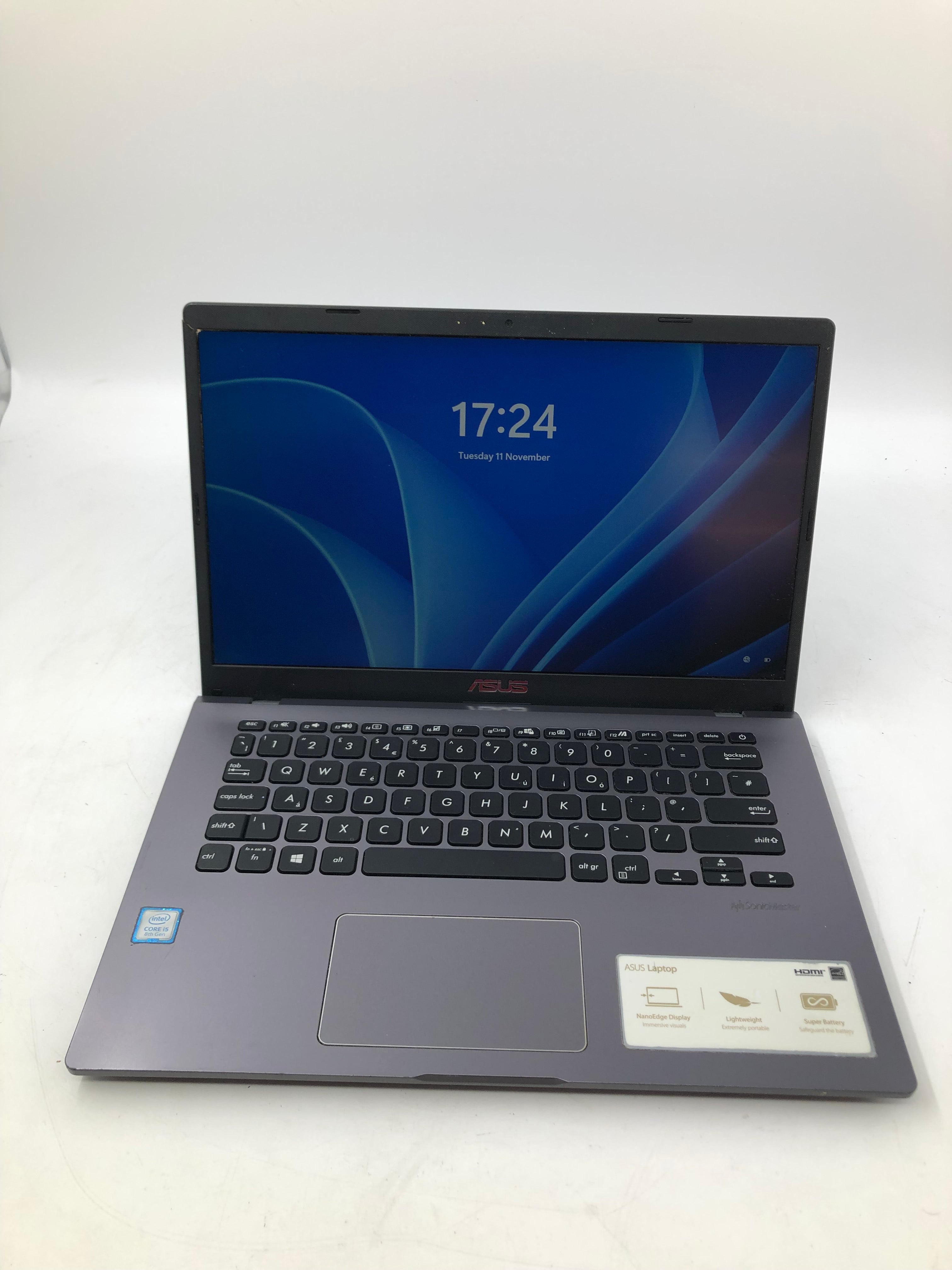 Asus Laptop x409F 14" Screen i5 8th Gen 8GB RAM 256GB SSD W11