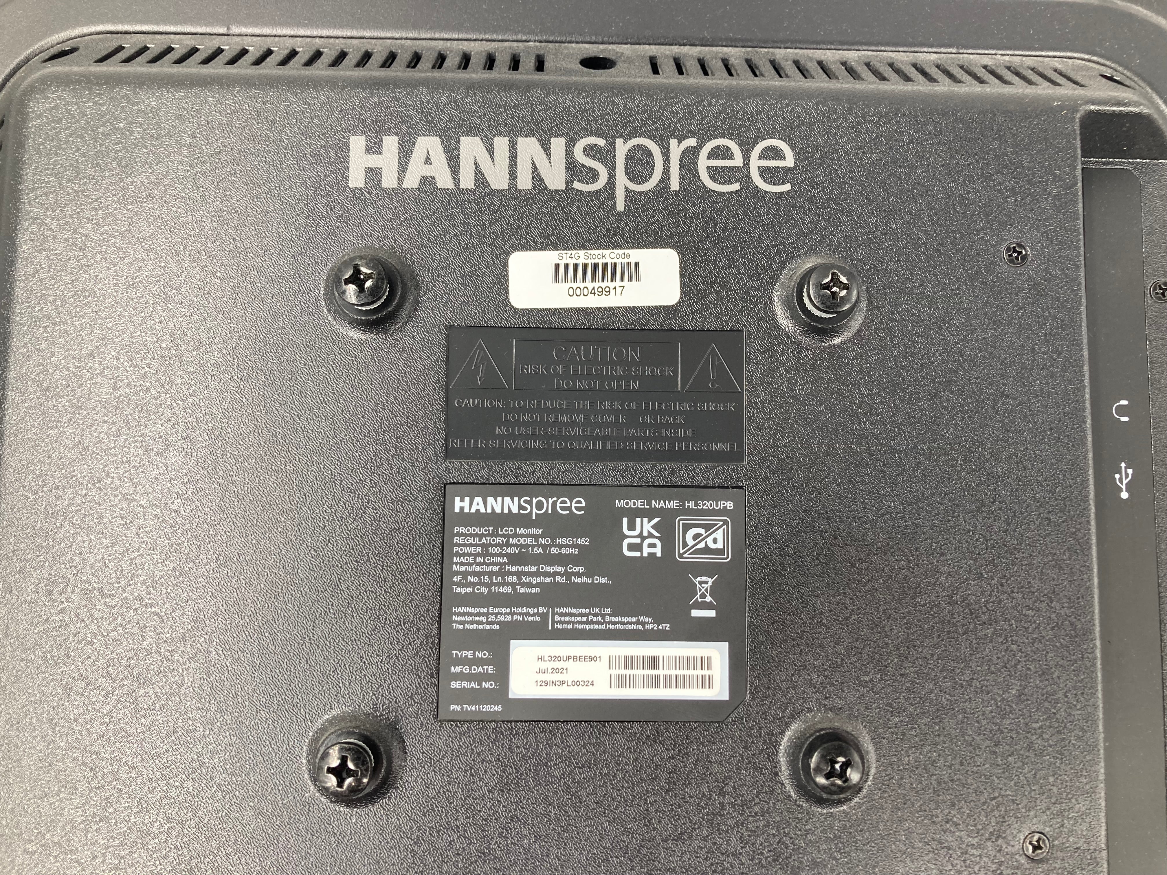 Hannspree HL 31.5" 320 UPB Digital signage flat panel