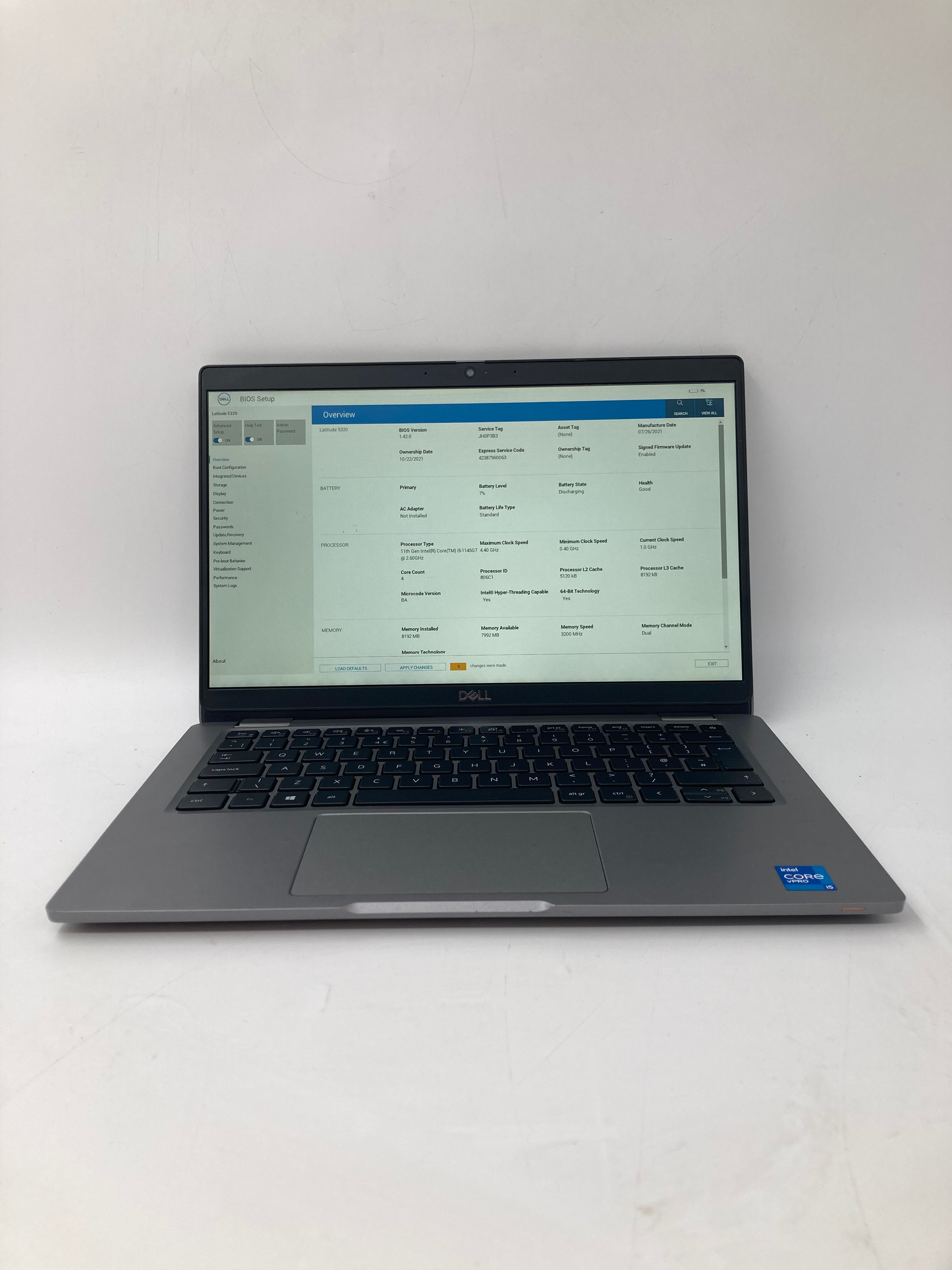 Dell Laptop Latitude 5320 13" Screen i5 11th Gen 8GB RAM NO SSD NO OS *Spares*