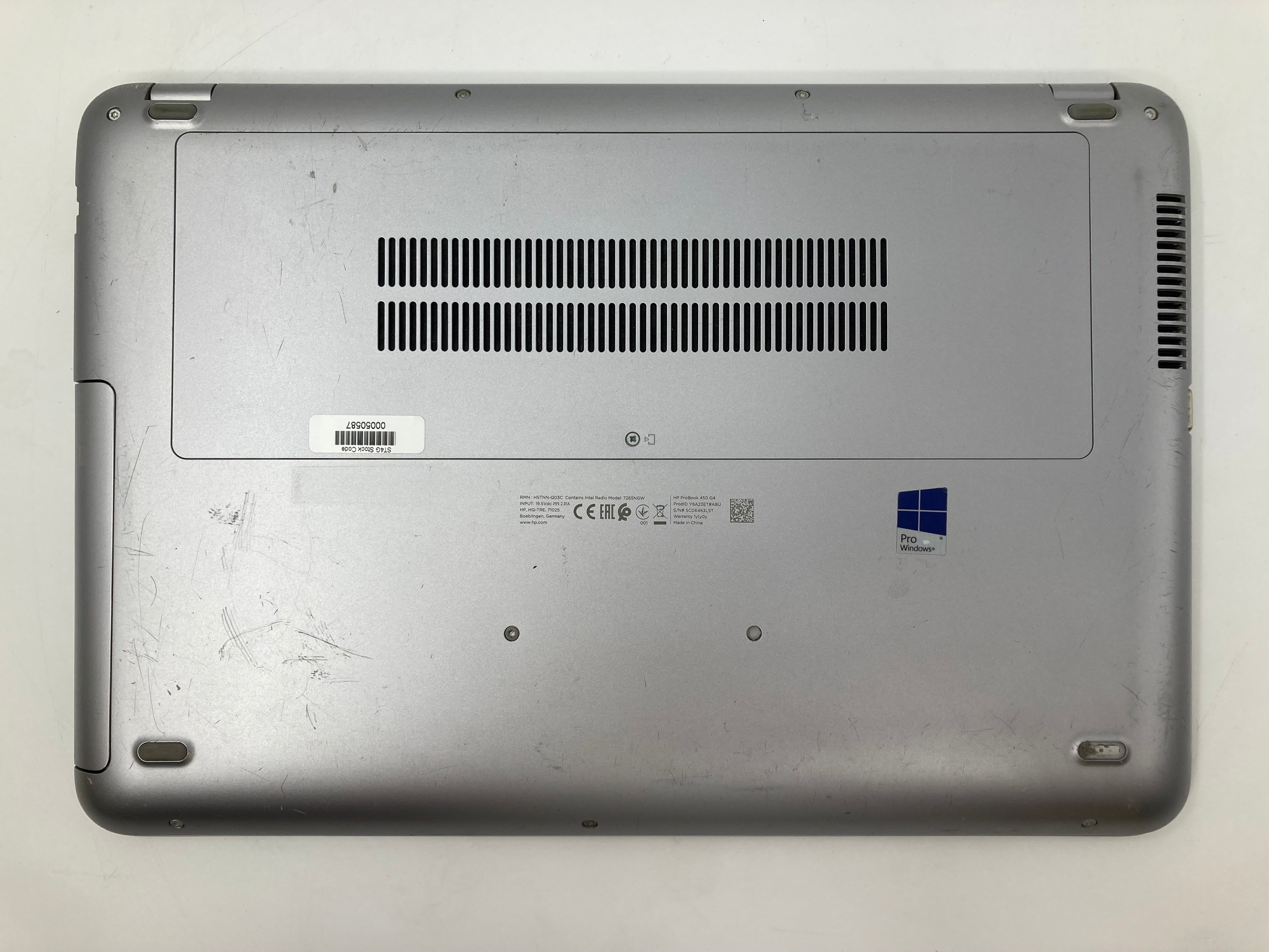 HP Laptop ProBook 450 G4 15" i5 7th Gen 8GB RAM 240GB SSD W10