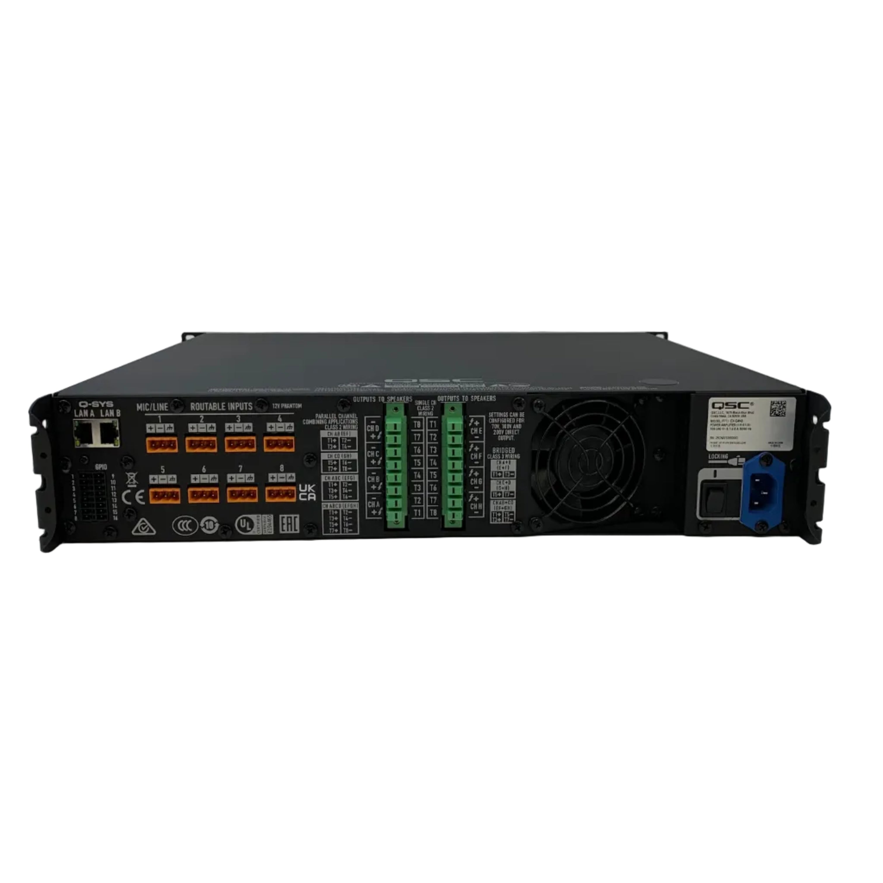 QSC CX-Q4K8 4-Channel Network Power Amplifier Q-SYS Audio System