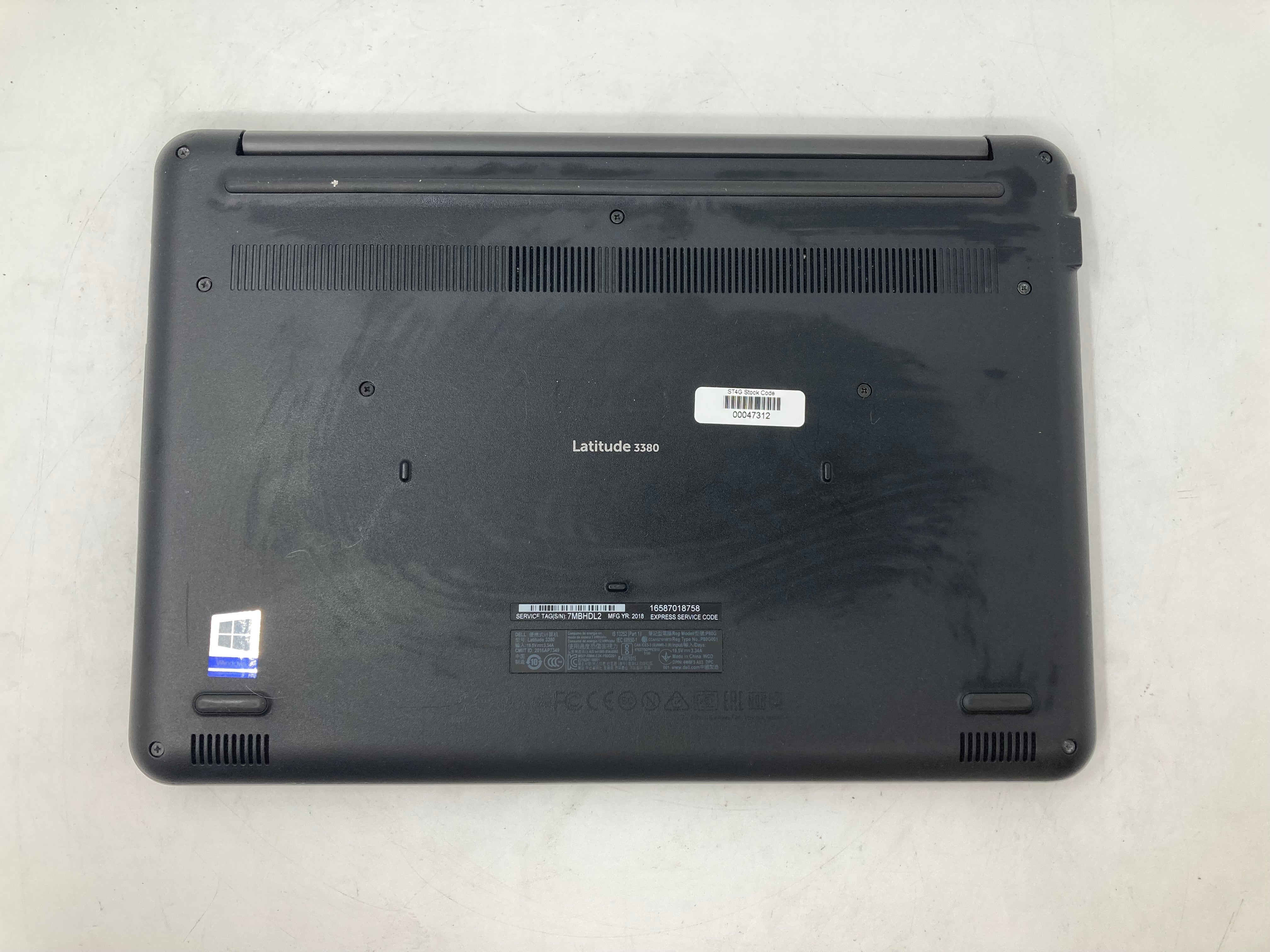 Dell Laptop Latitude 3380 13" Intel Celeron 3865U 4GB RAM No HDD No OS *Spares*