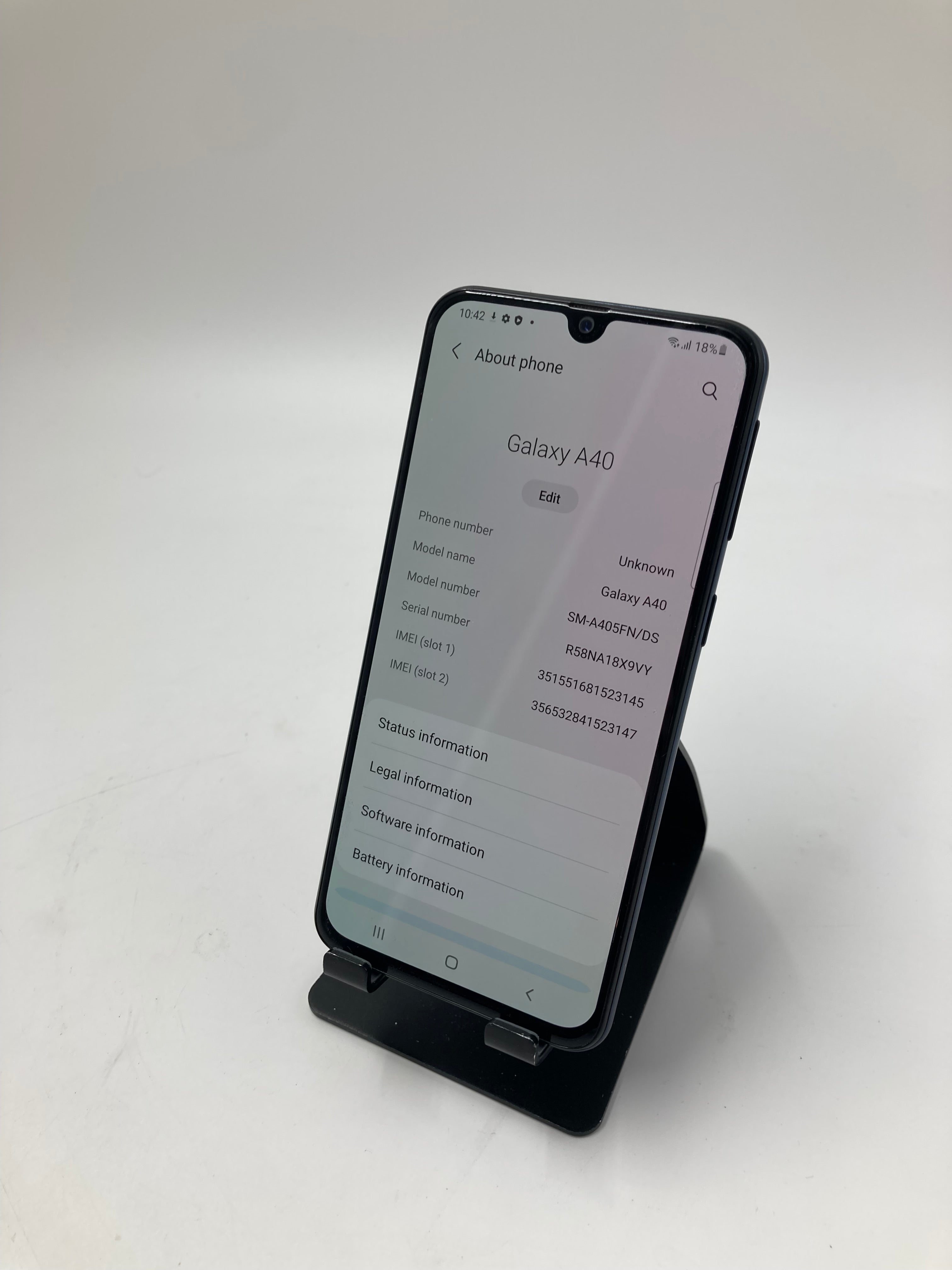 Samsung Galaxy A40 64GB Navy Blue - Unlocked
