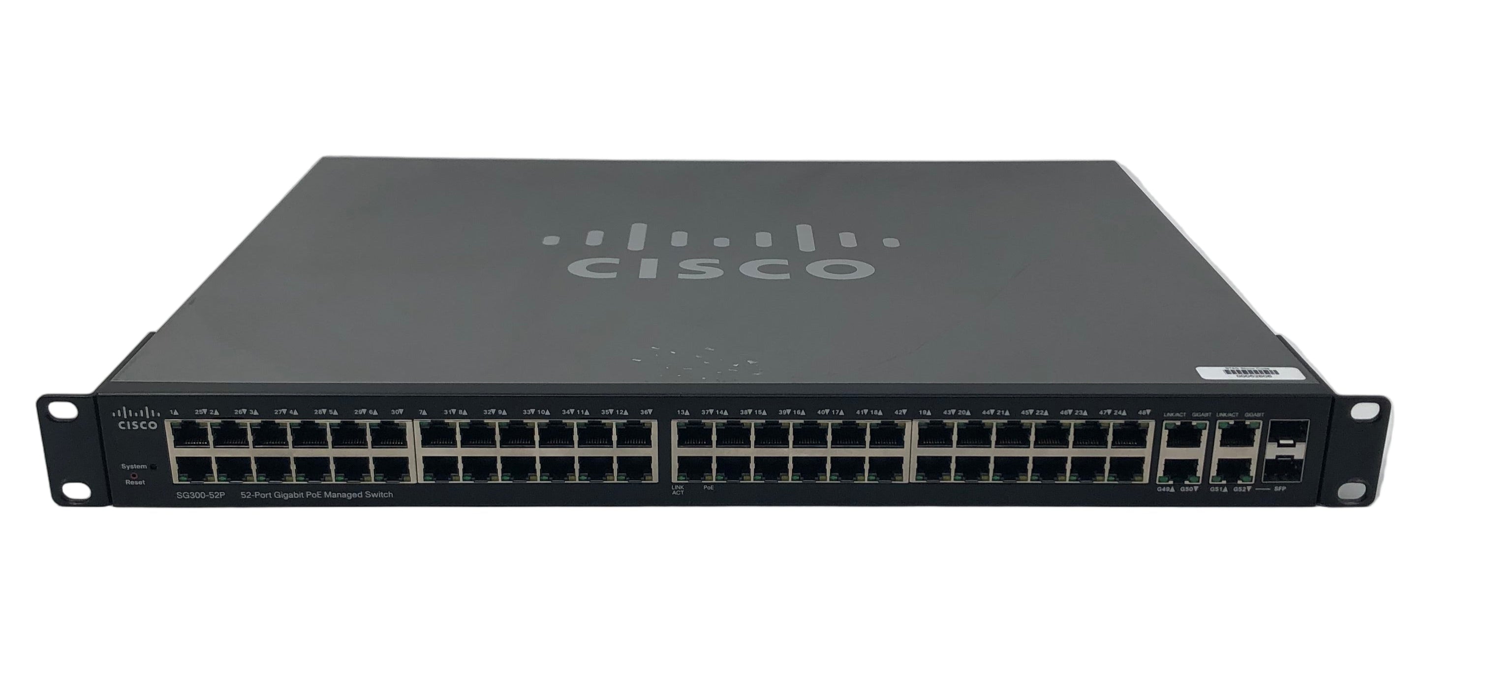 Cisco SG300-52P-K9 V02 48 Port PoE+ Gigabit Switch