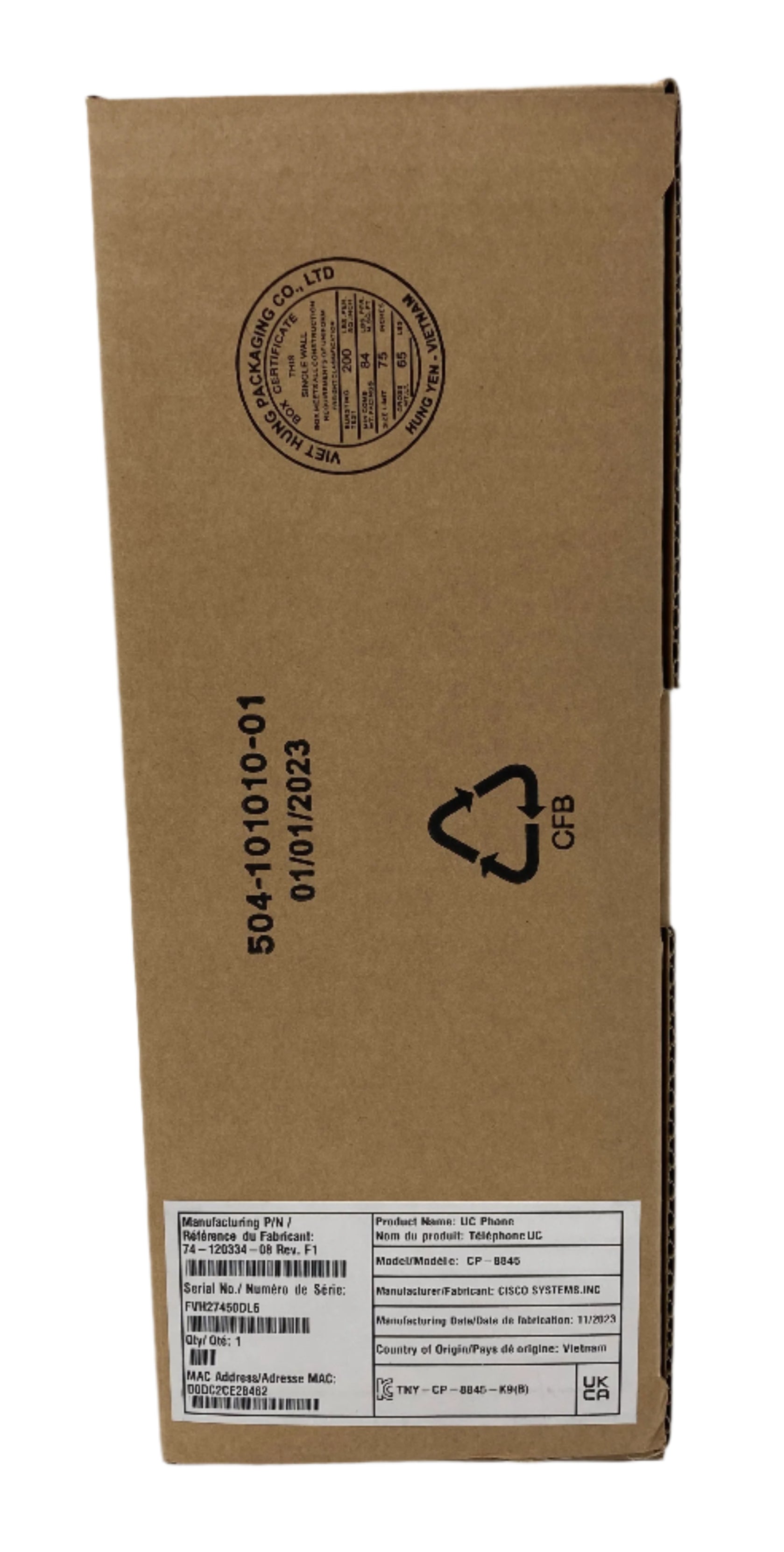 New Open Box Cisco IP VoIP Desk Phone CP-8845-K9 Batch of 5