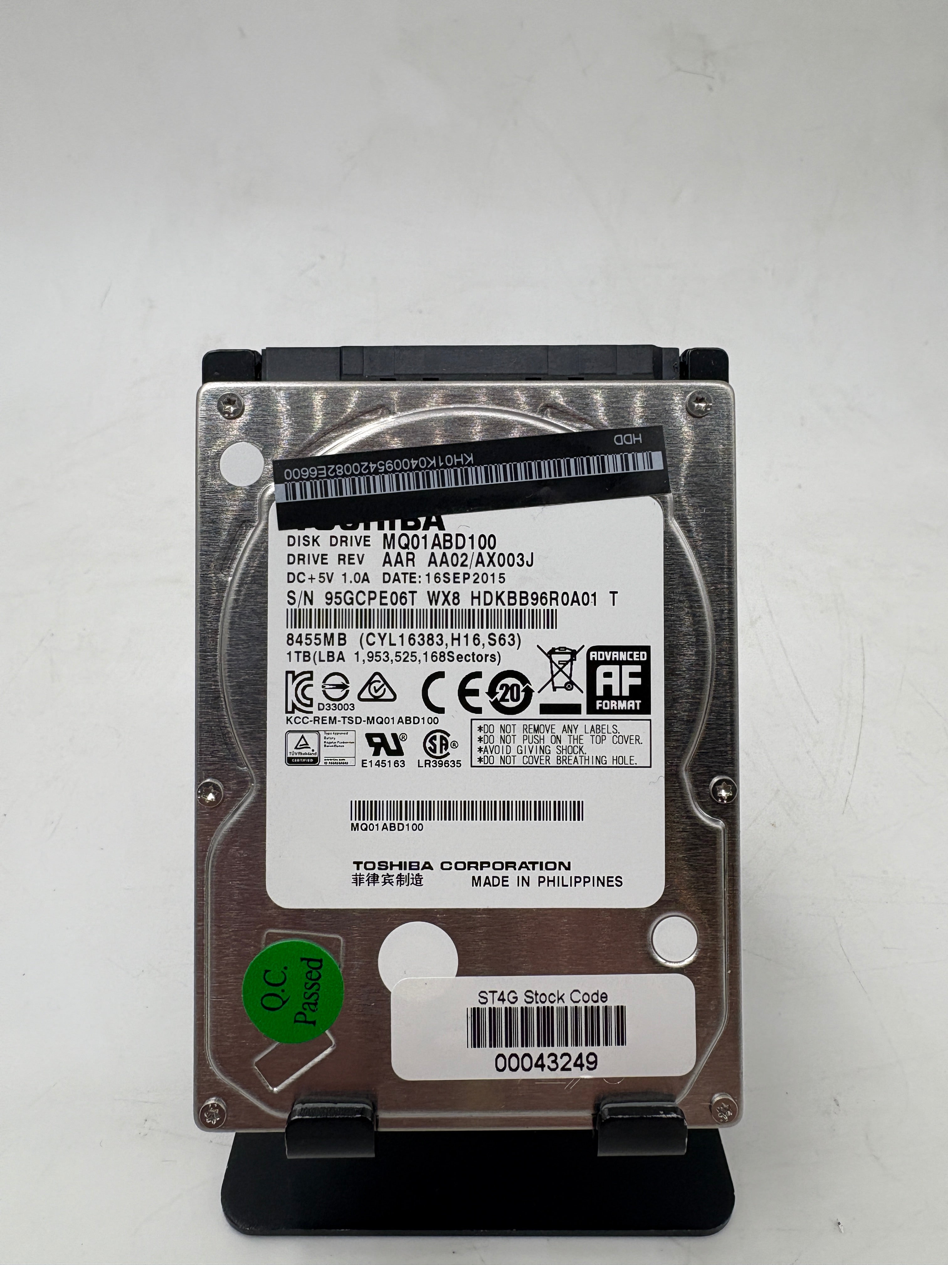 1TB HDD 2.5" SATA Toshiba (MQ01ABD100)