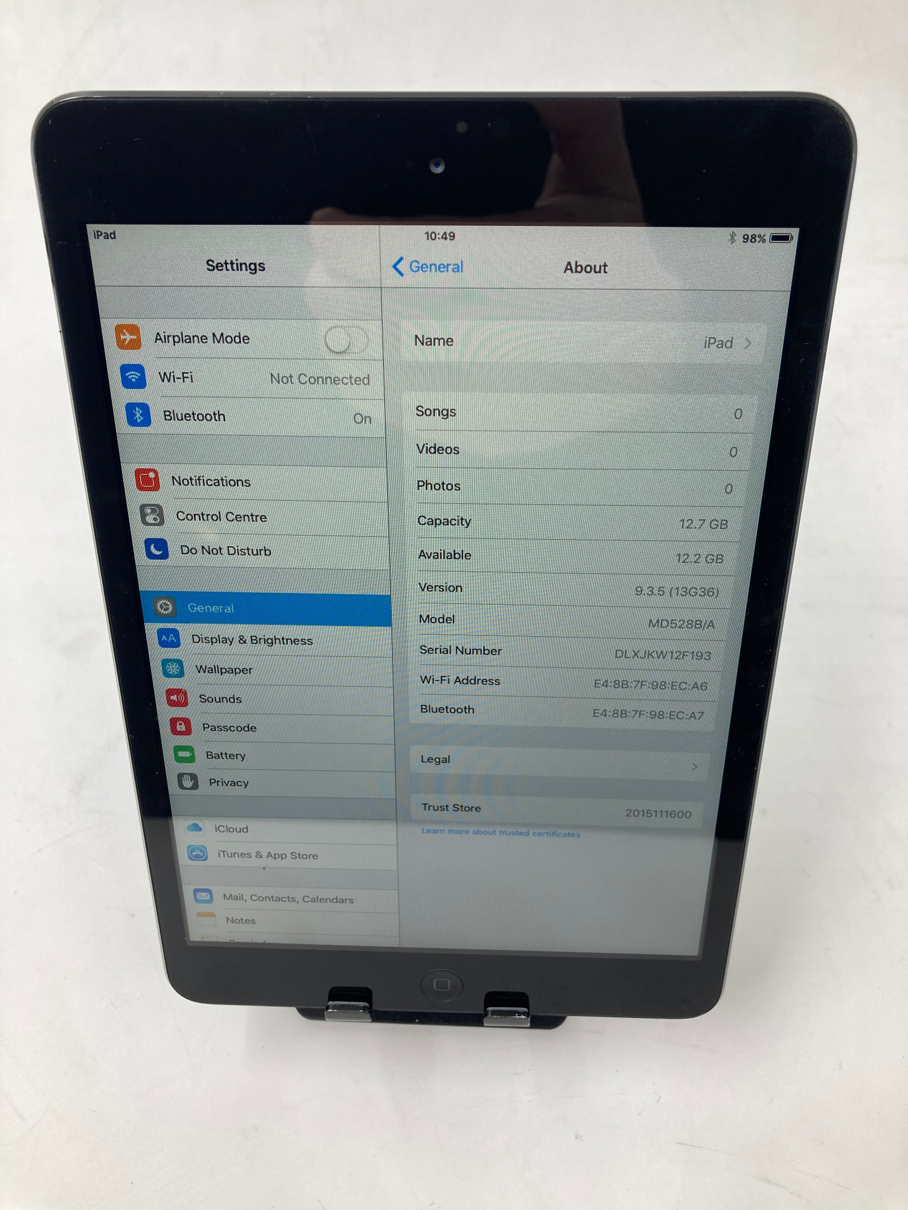 Apple iPad Mini 1st Gen A1432 WiFi Only 7.9" 16GB Black