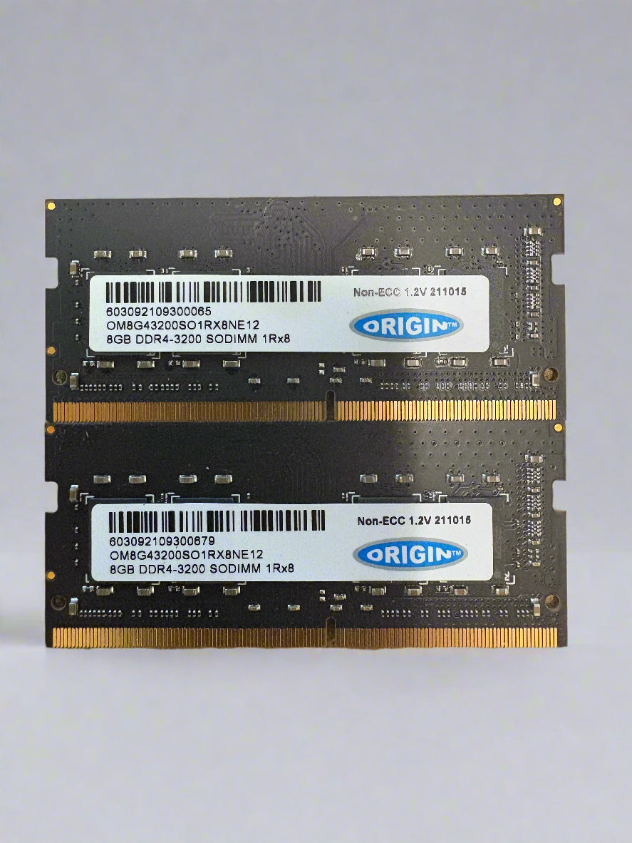Laptop RAM 2x Origin 8GB 1Rx8 PC4 3200 DDR4