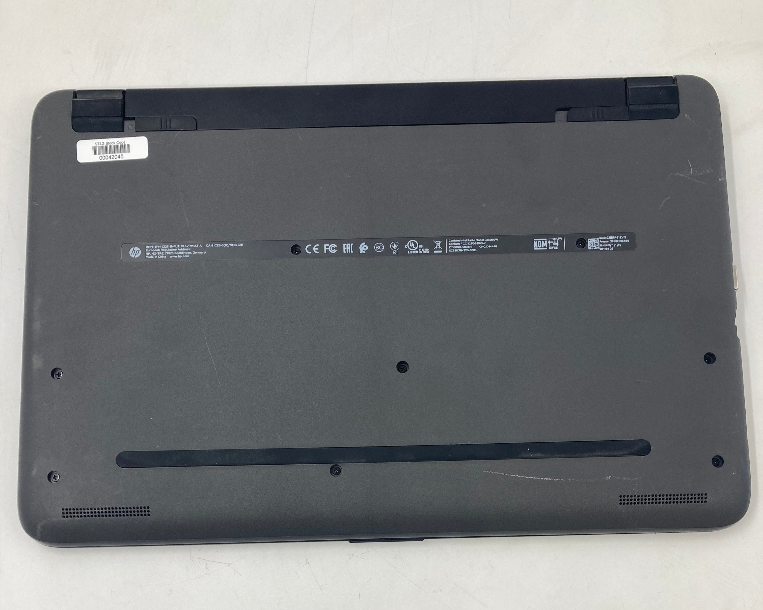 HP Laptop 250 G5 15.6" i3-5005U 8GB RAM 256GB SSD W10 OS