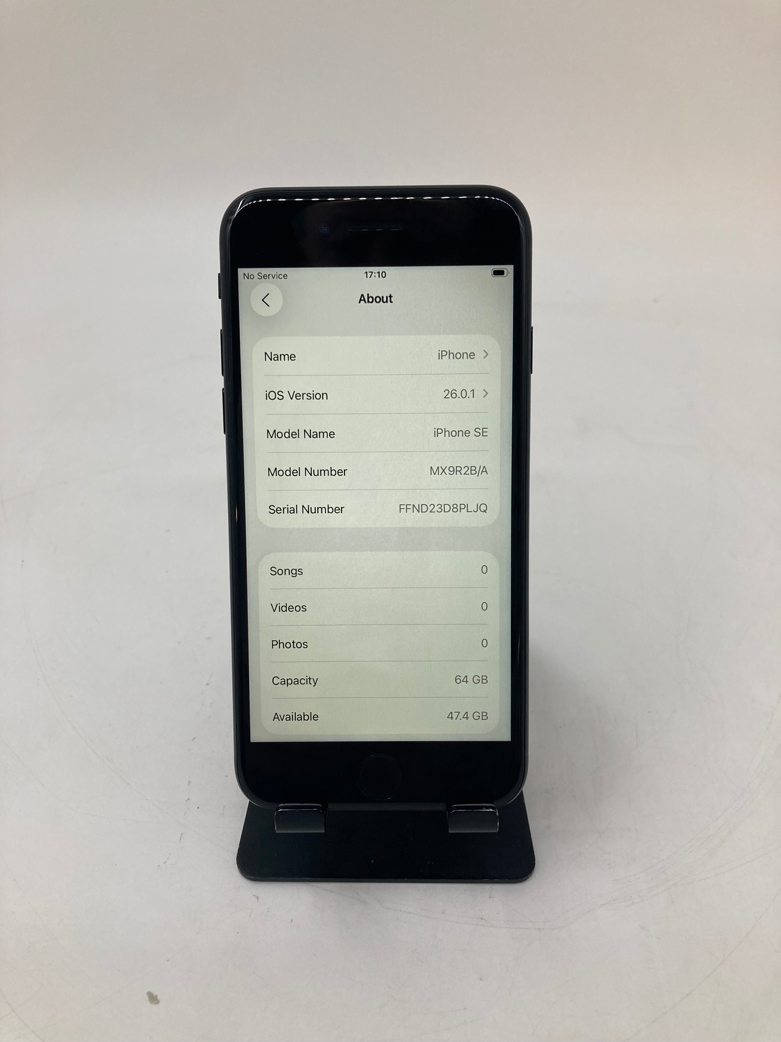 Apple iPhone SE 2nd Gen 2020 5" Screen 64GB Storage Black Unlocked 96%