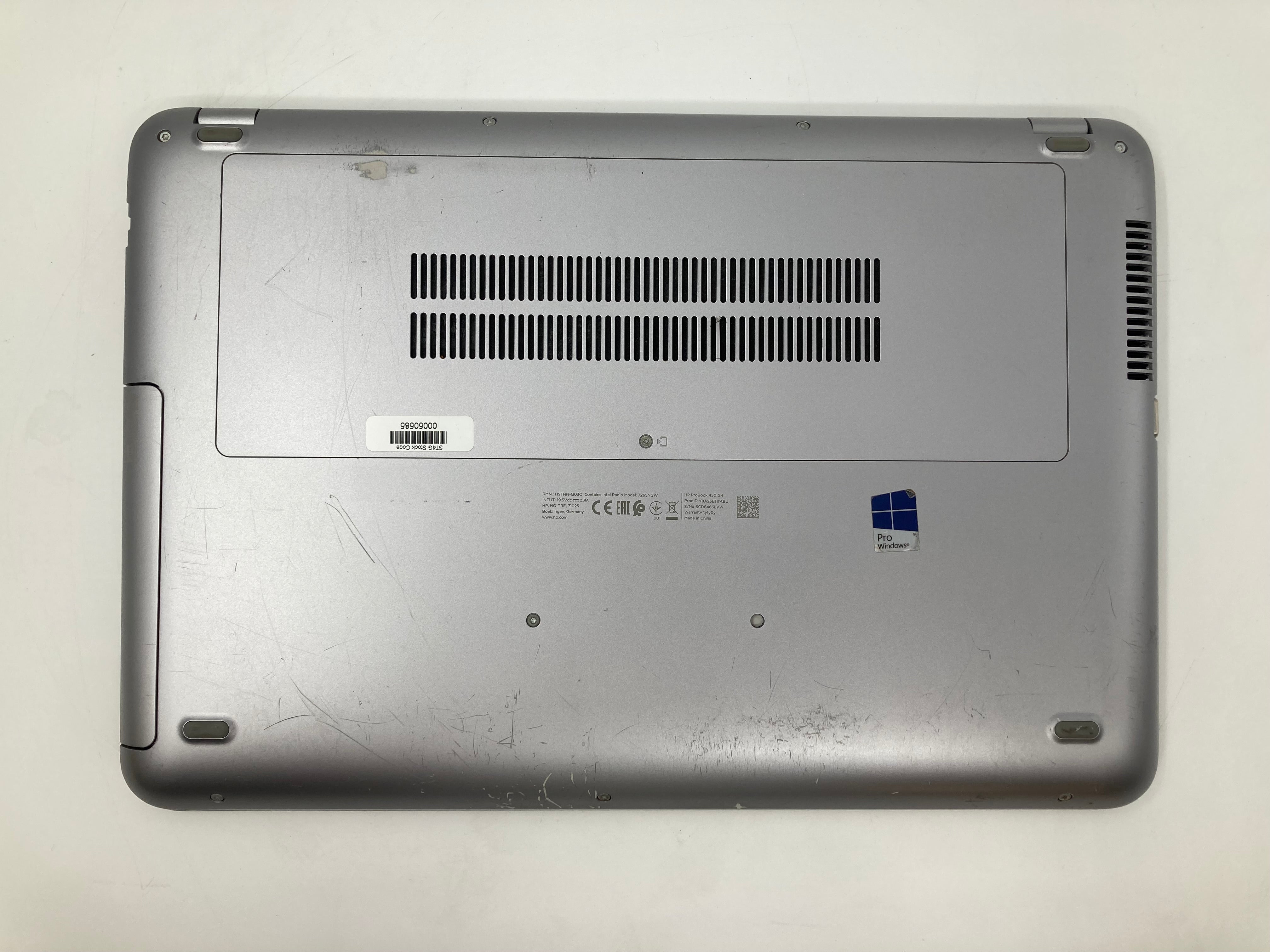 HP Laptop ProBook 450 G4 15" i5 7th Gen 12GB RAM 250GB SSD W10