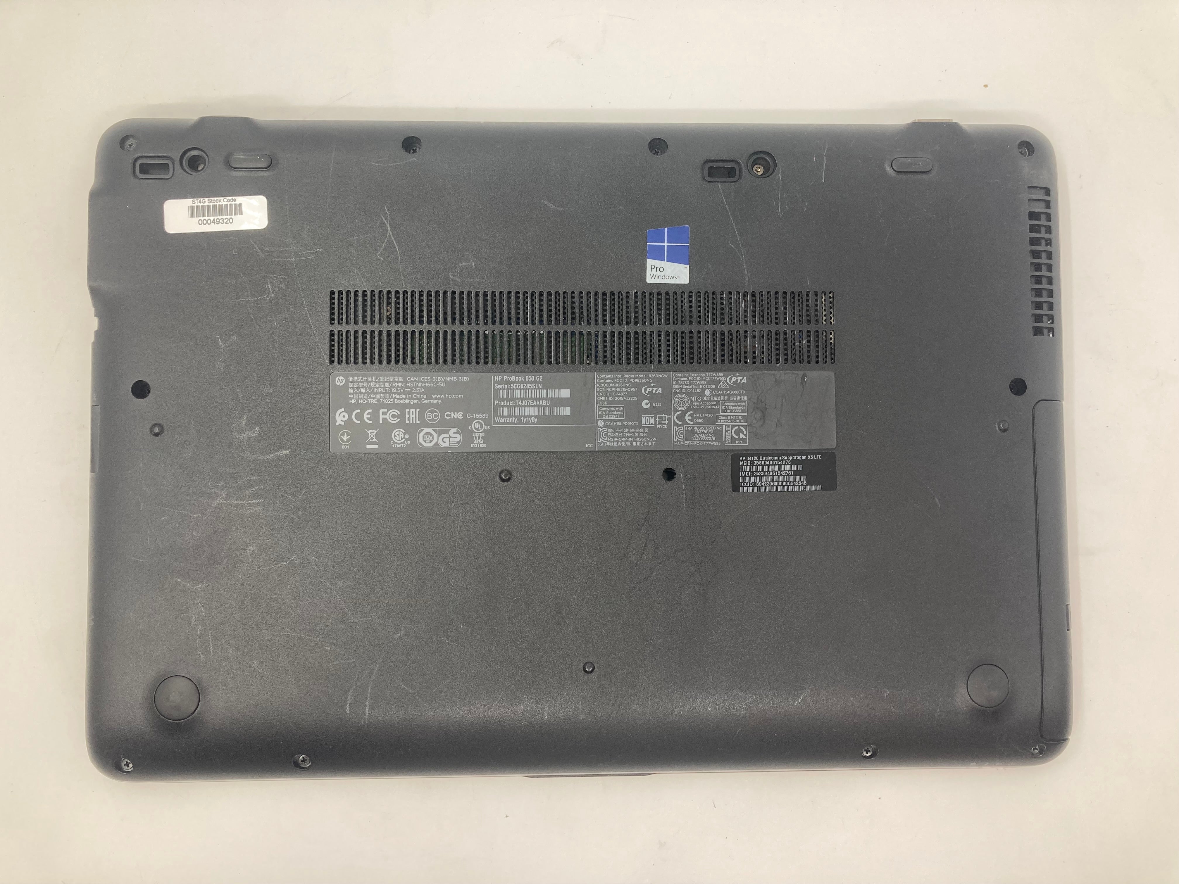 HP Laptop ProBook 650 G2 i5 6th Gen 8GB RAM No HDD No OS *Spares*