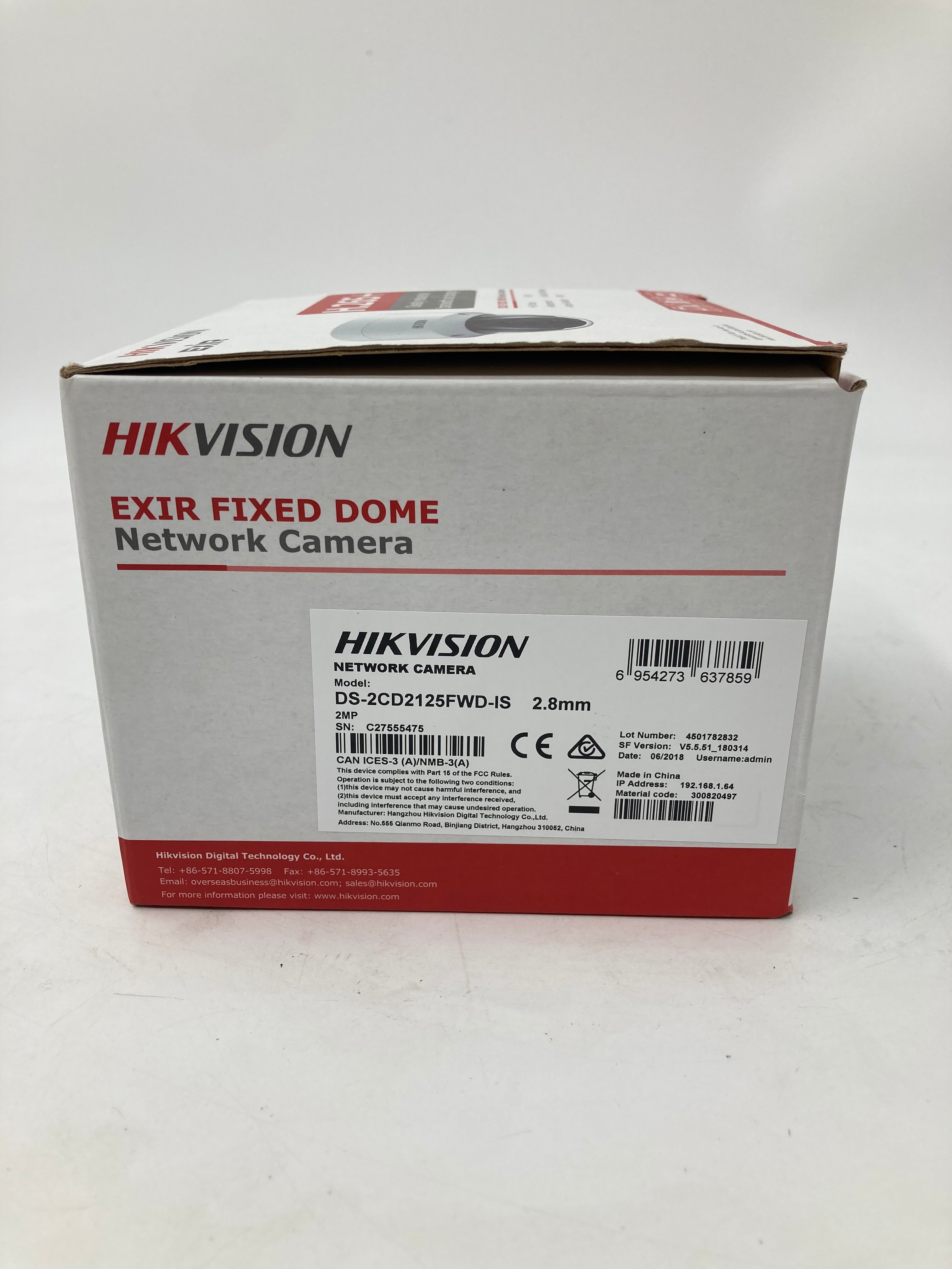 HIKVISION DS-2CD2125FWD-IS Fixed Dome Network Camera
