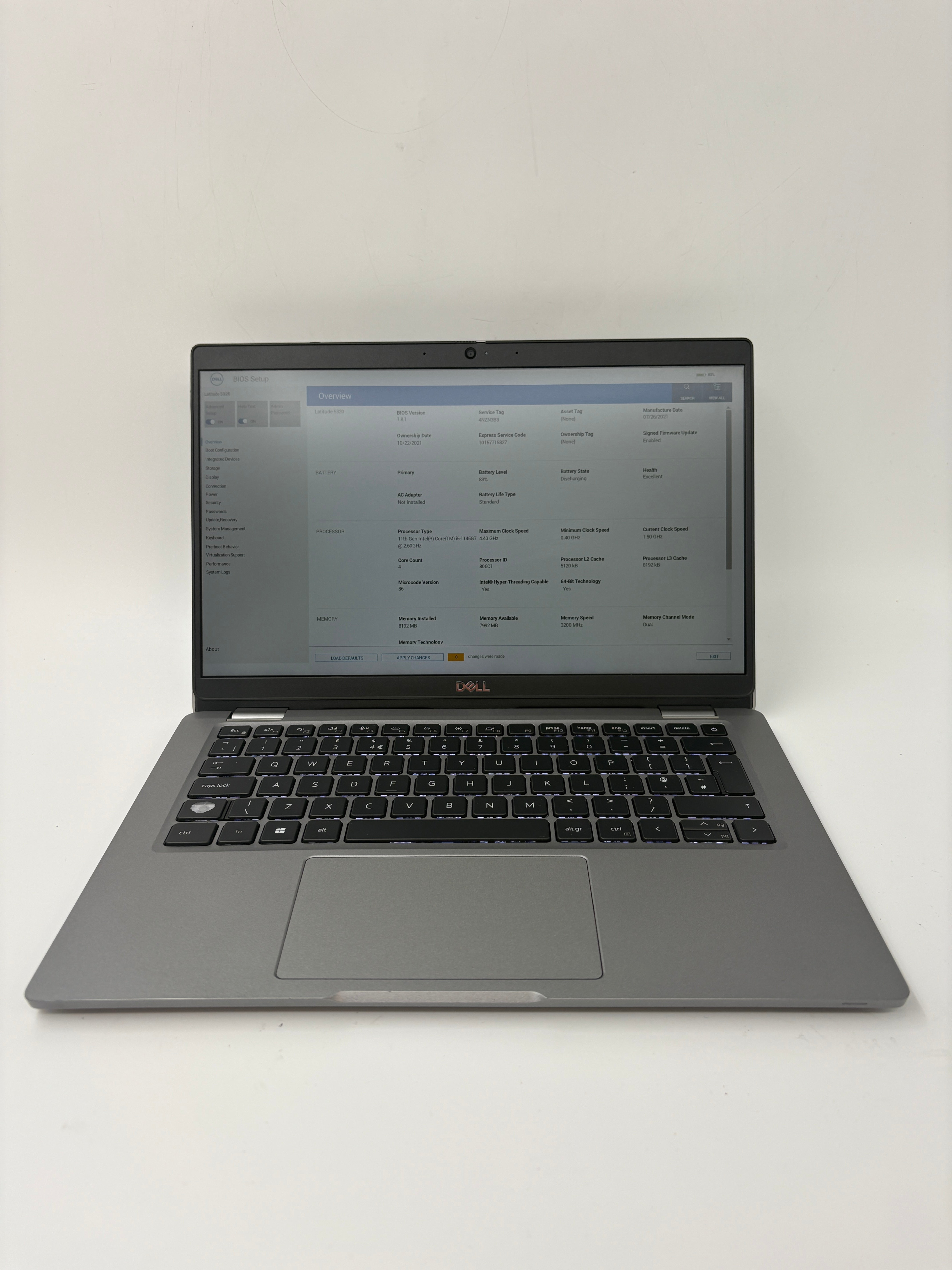 Dell Laptop Latitude 5320 13" Screen i5 11th Gen 8GB RAM No SSD No OS Spares