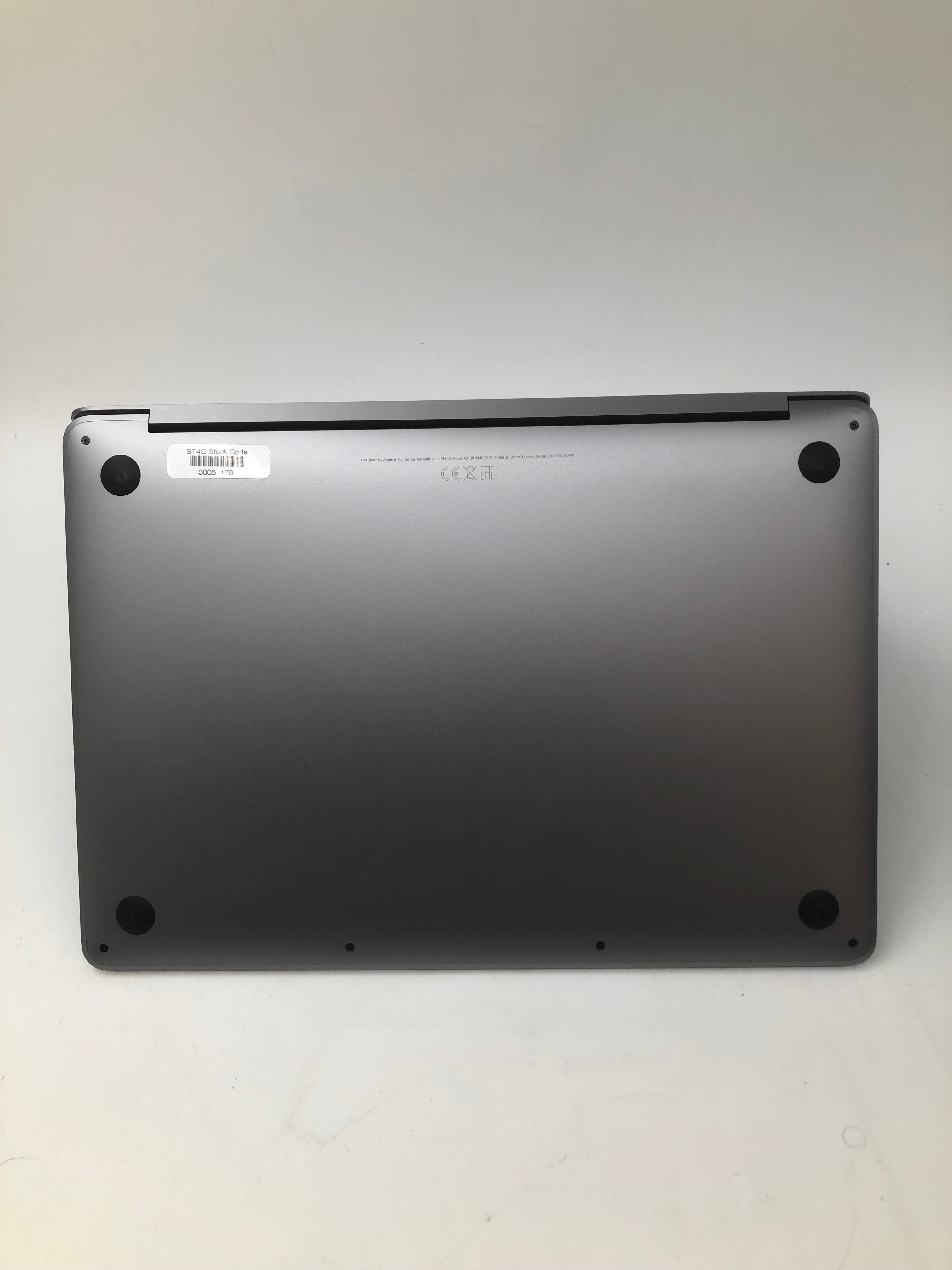 Apple MacBook Pro 2019 bottom housing with four rubber feet in excellent condition