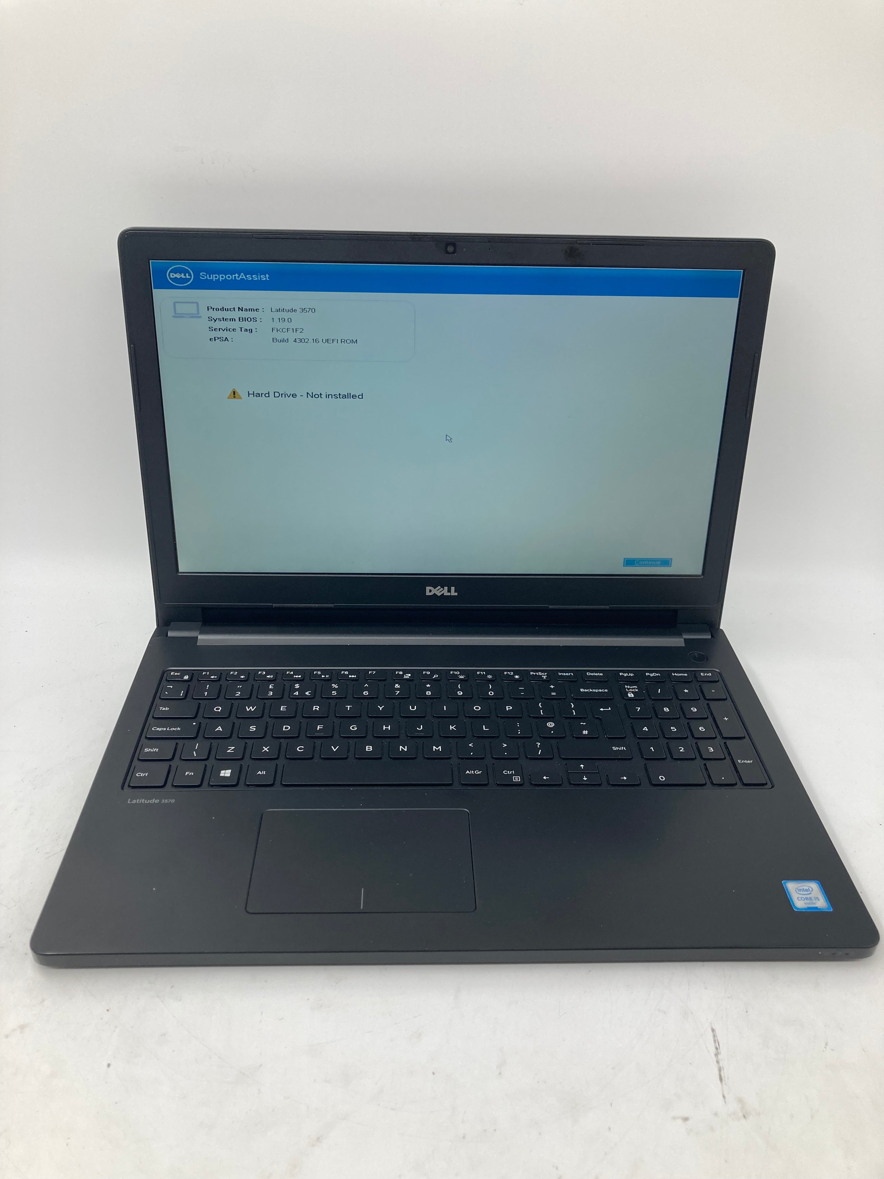 Dell Latitude 3570 15" Screen i5 6th Gen 8GB RAM No SSD -Spares-