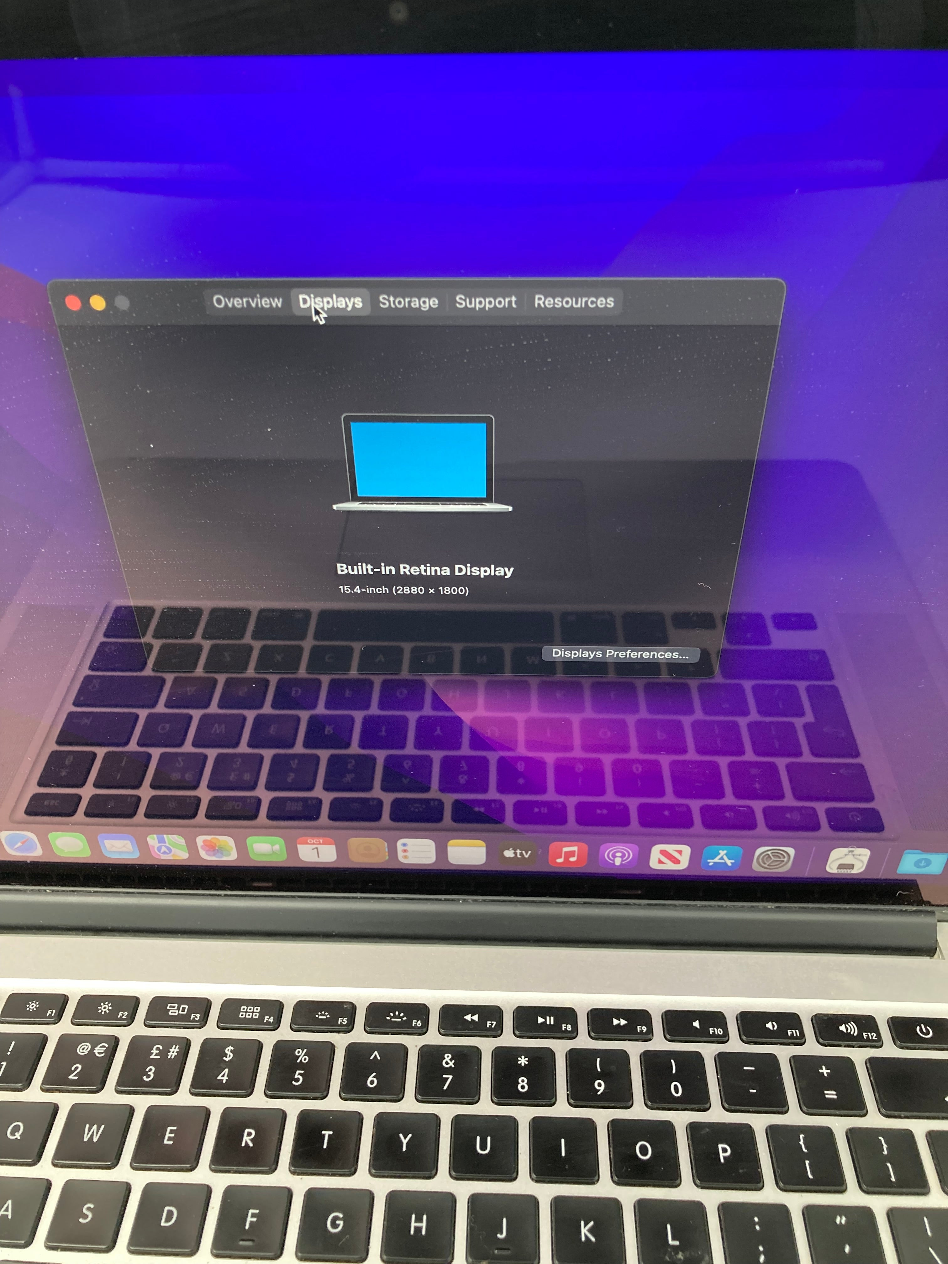 Apple MacBook Pro 2015 15" A1398 EMC 2909 i7 16GB RAM 512GB SSD OS Monterey