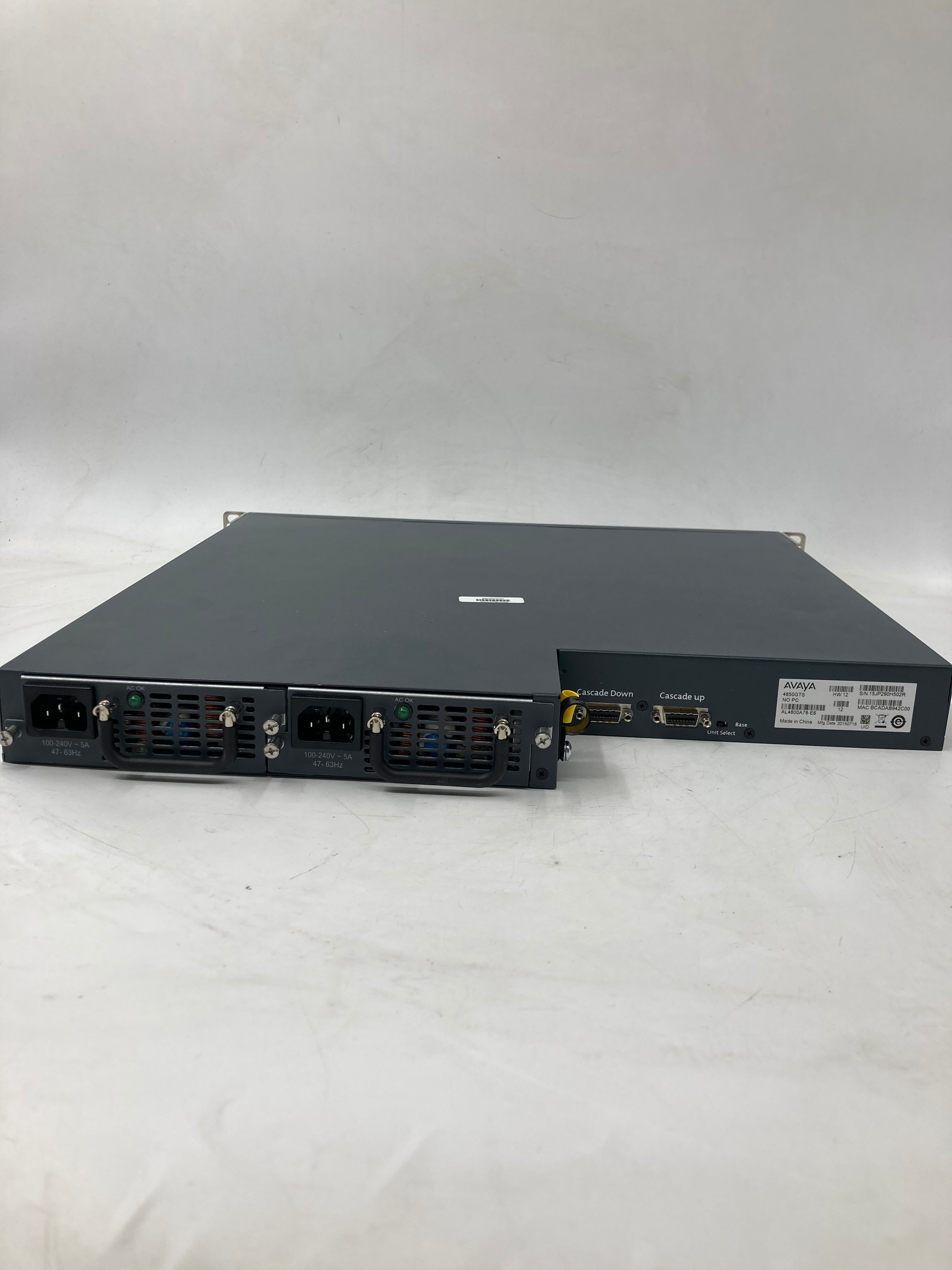 Avaya Network Switch 4850GTS-PWR+ 48-Port PoE Gigabit Ethernet Network Switch