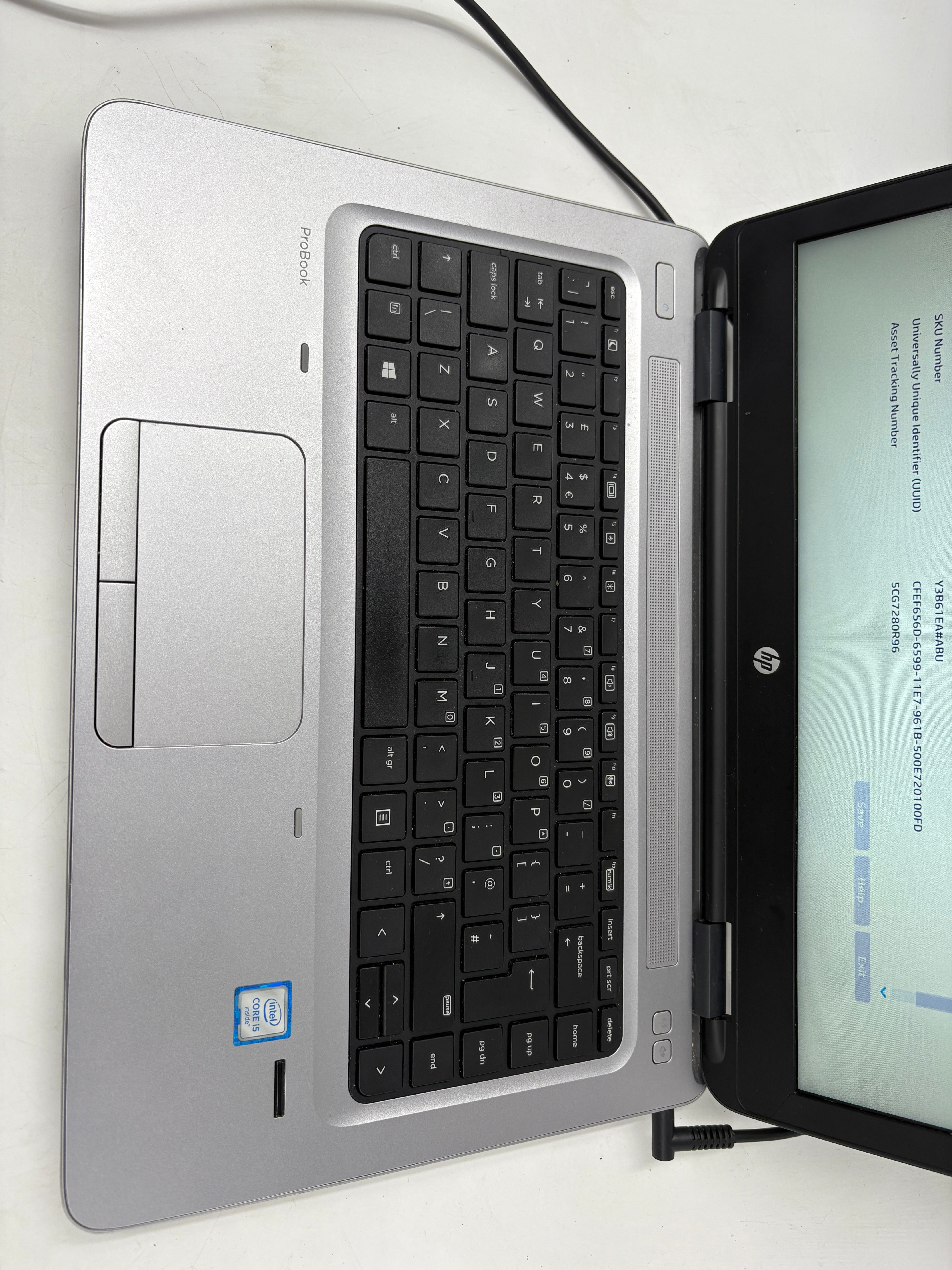 HP Laptop 640 G2 14" Screen i5 6th Gen 8GB RAM NO SSD NO OS