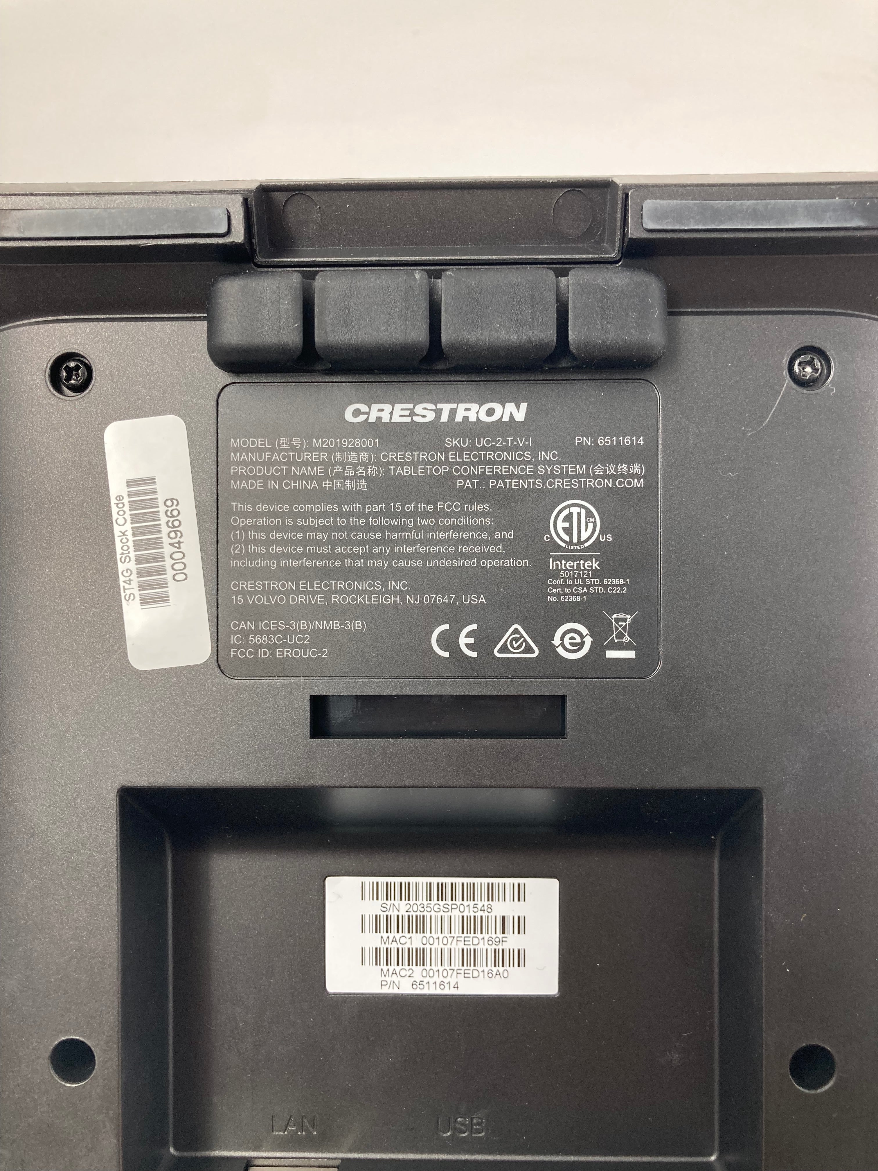 Crestron UC-MMX30-T Table Top Touch Panel Conference System Lot Of 2