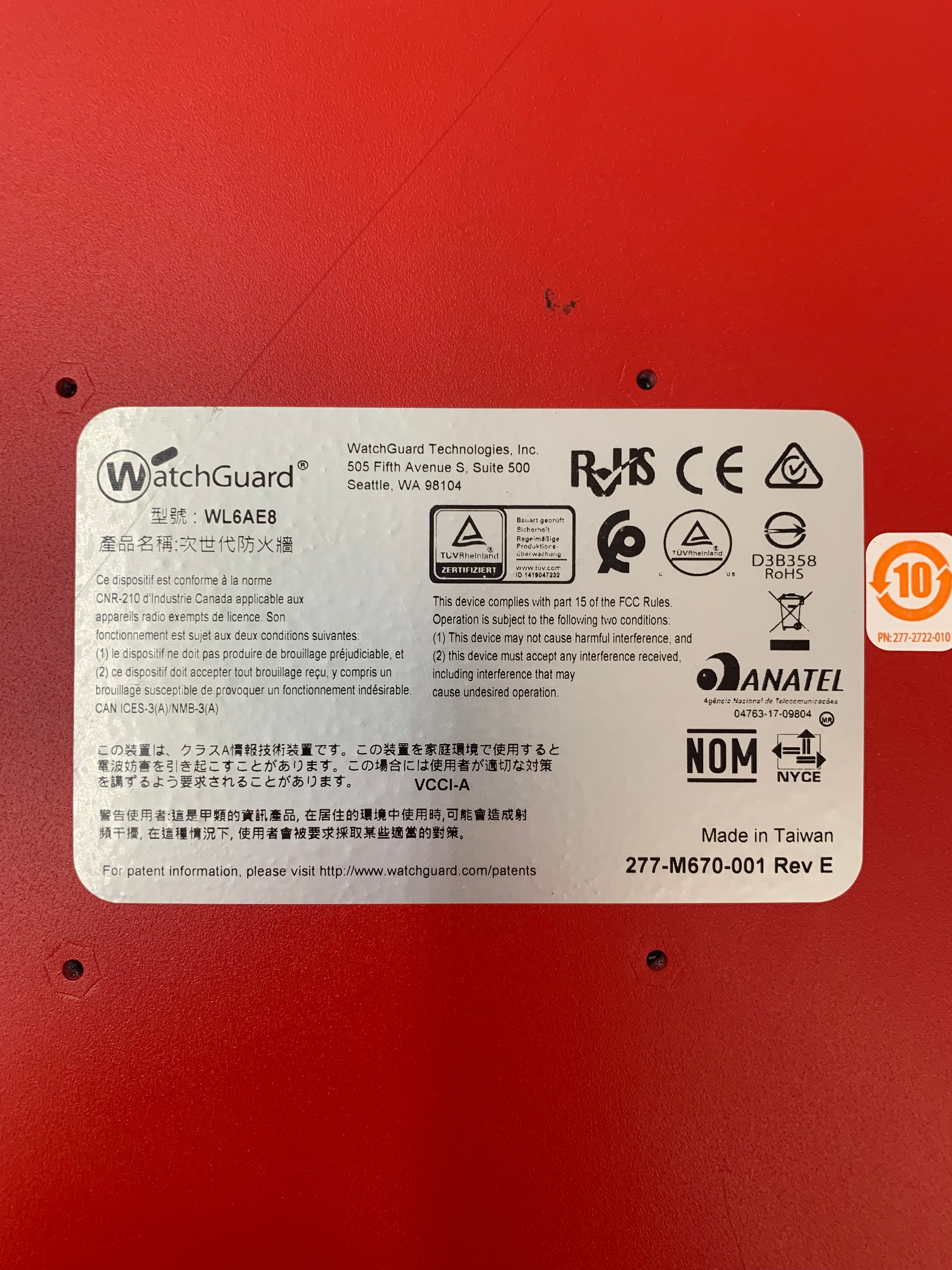 WatchGuard Firebox M370 Network Security Appliance