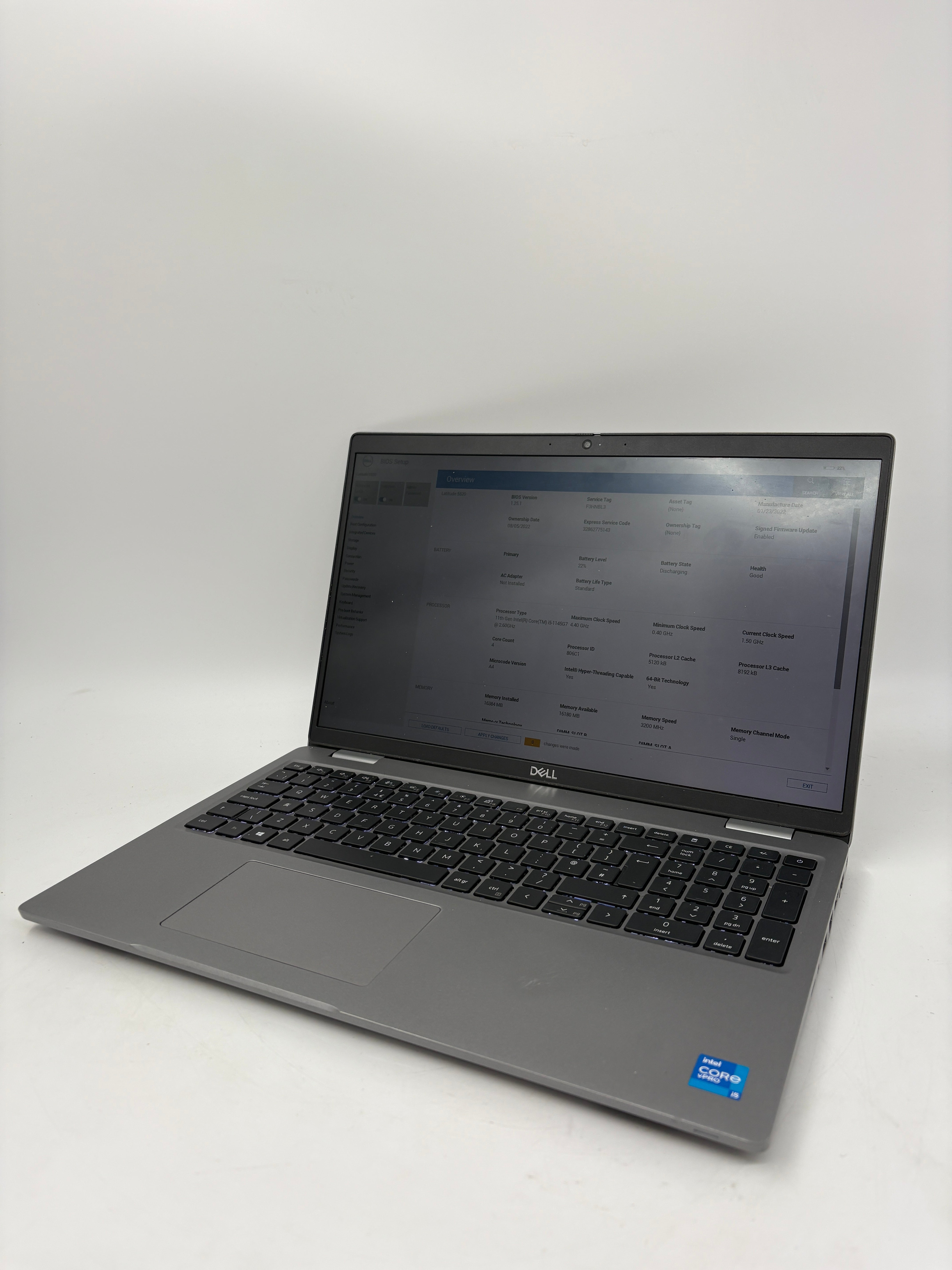 Dell Laptop Latitude 5520 15.6" Screen i5 11th Gen 16GB RAM 256GB SSD NO OS