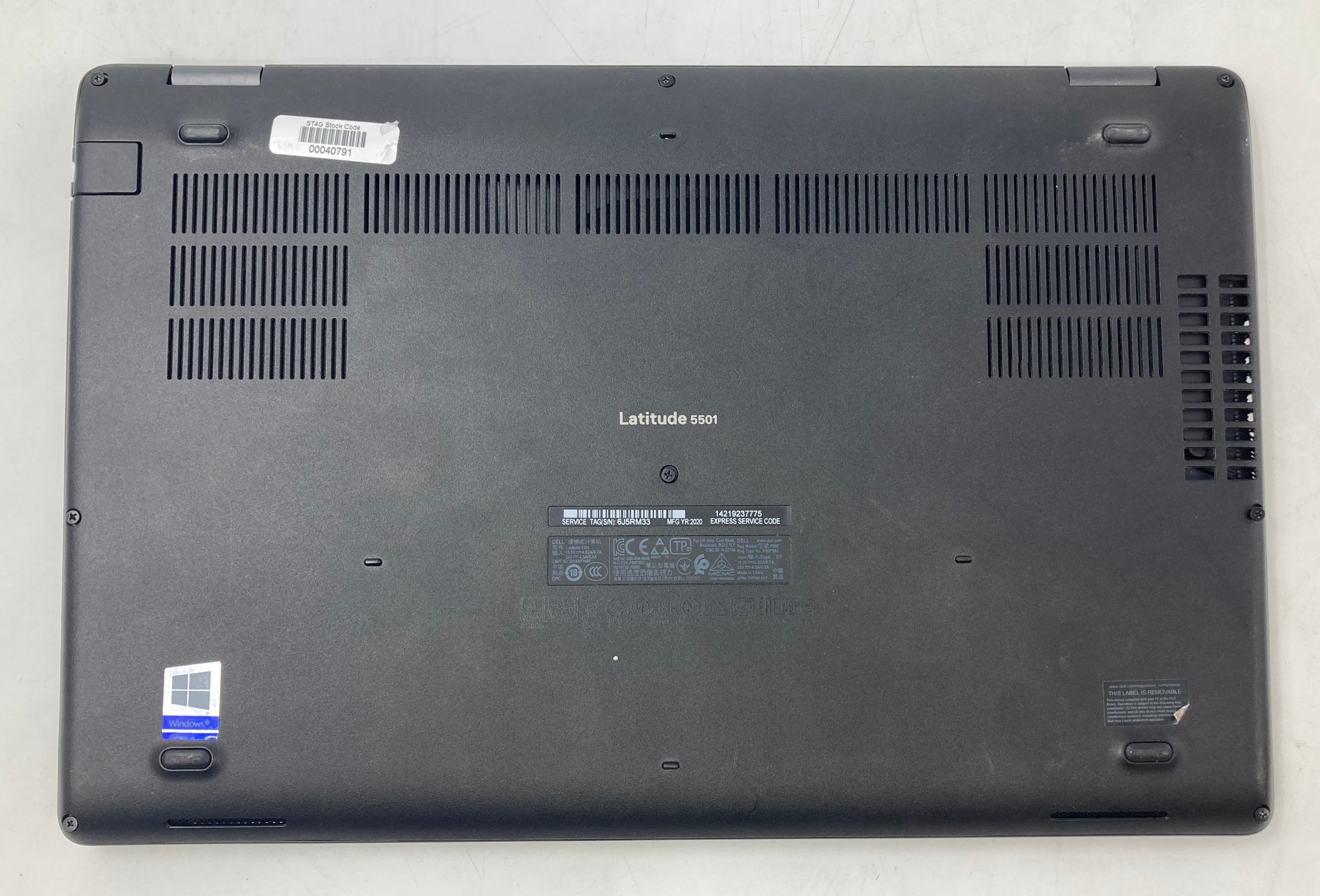 Dell Latitude 5501 15.6" No Motherboard No HDD *Spares*