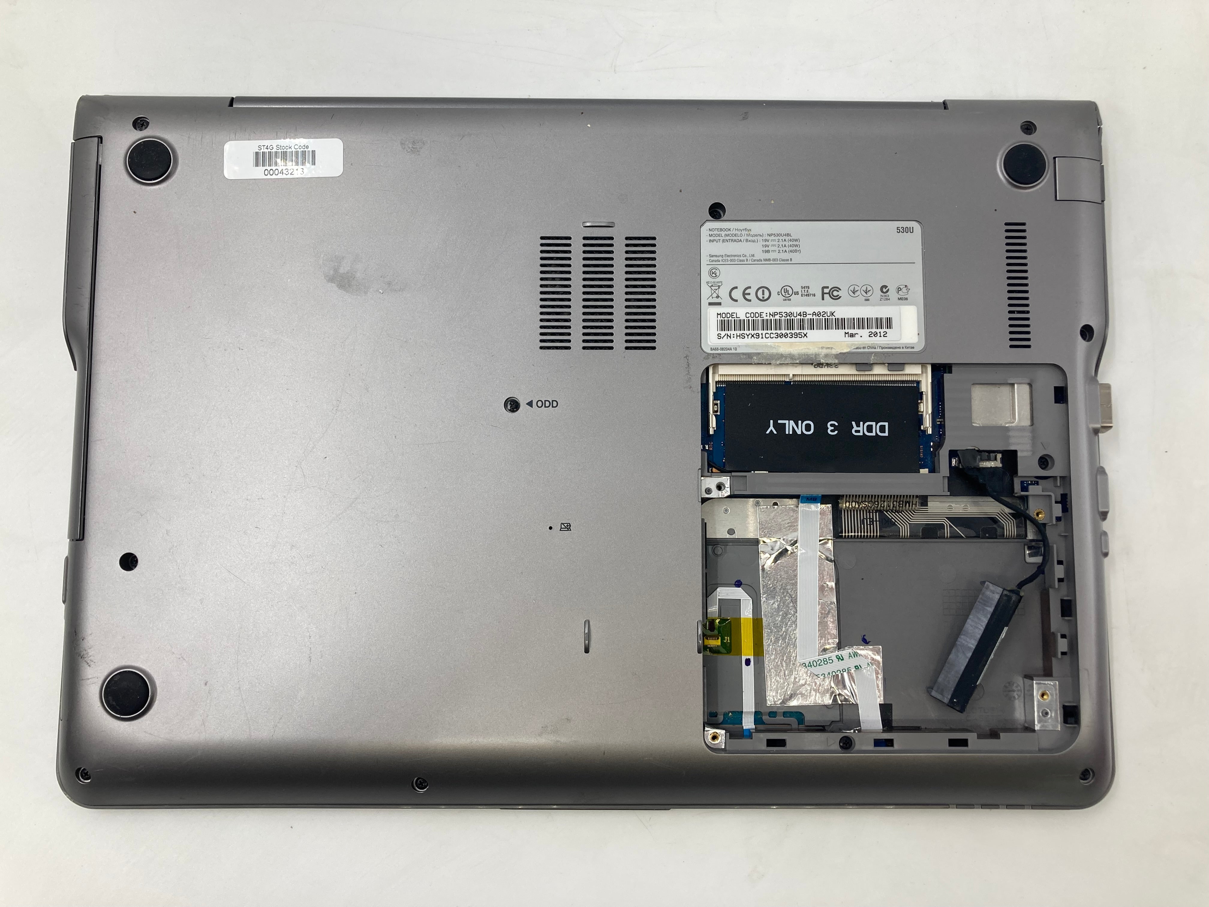 Samsung Laptop 530U 13" i5 3rd Gen No RAM No HDD *Spares*