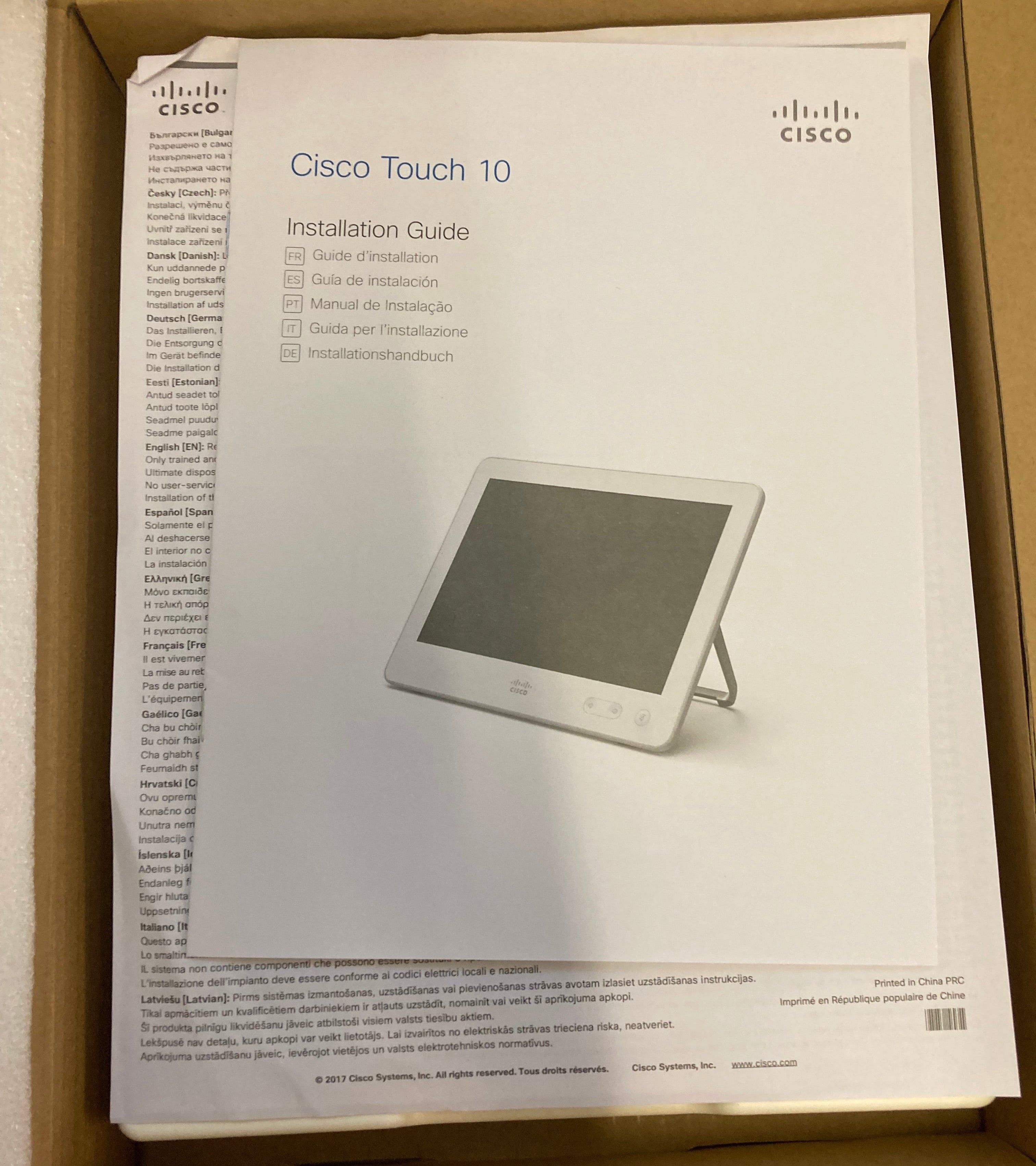 Cisco Room Video & Speaker Unit 68-101025-01 + Cisco Touch 10 Conference Tablet