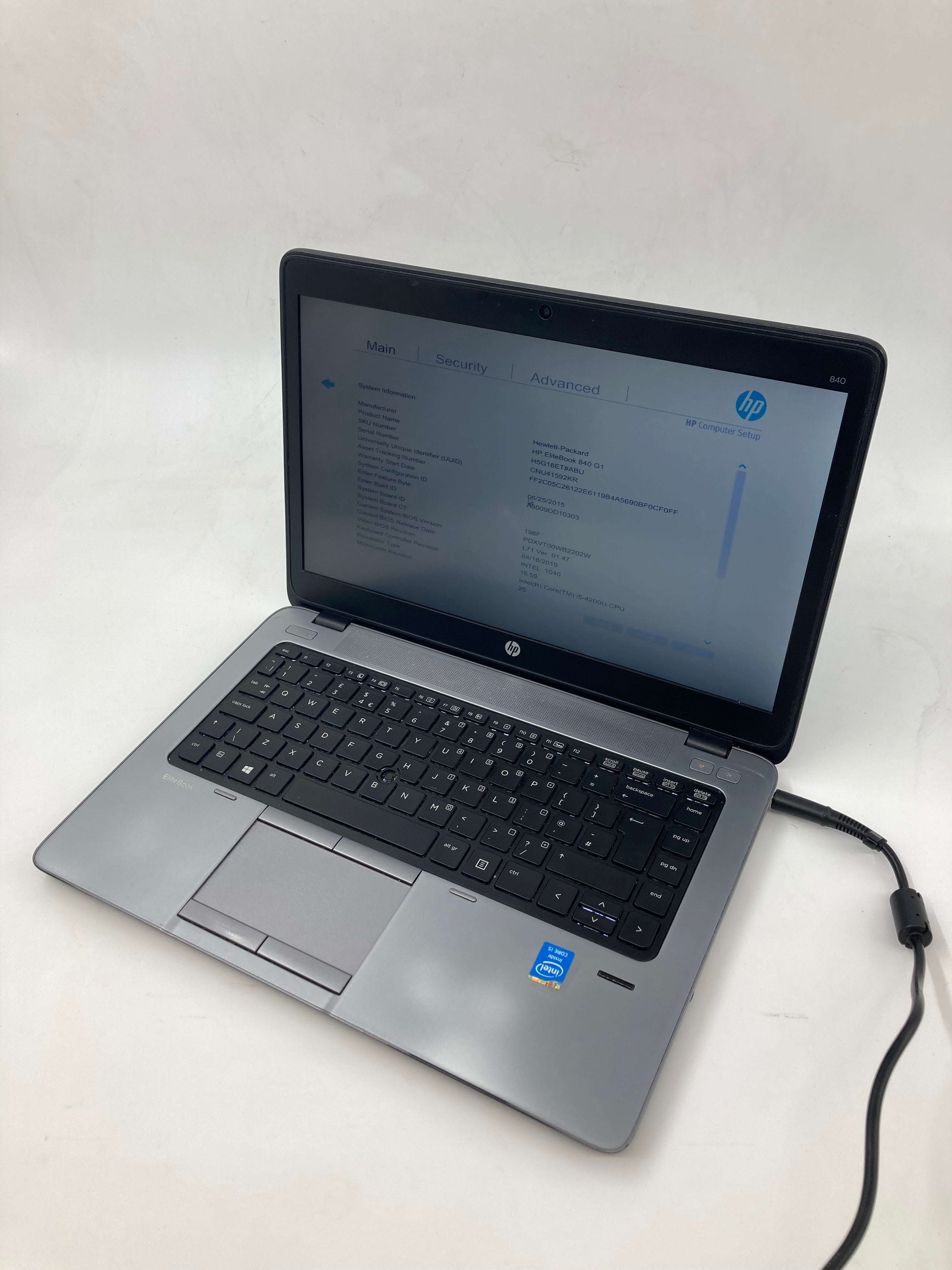 HP Laptop EliteBook 840 G1 14" i5 4th Gen 8GB RAM No HDD *Spares*