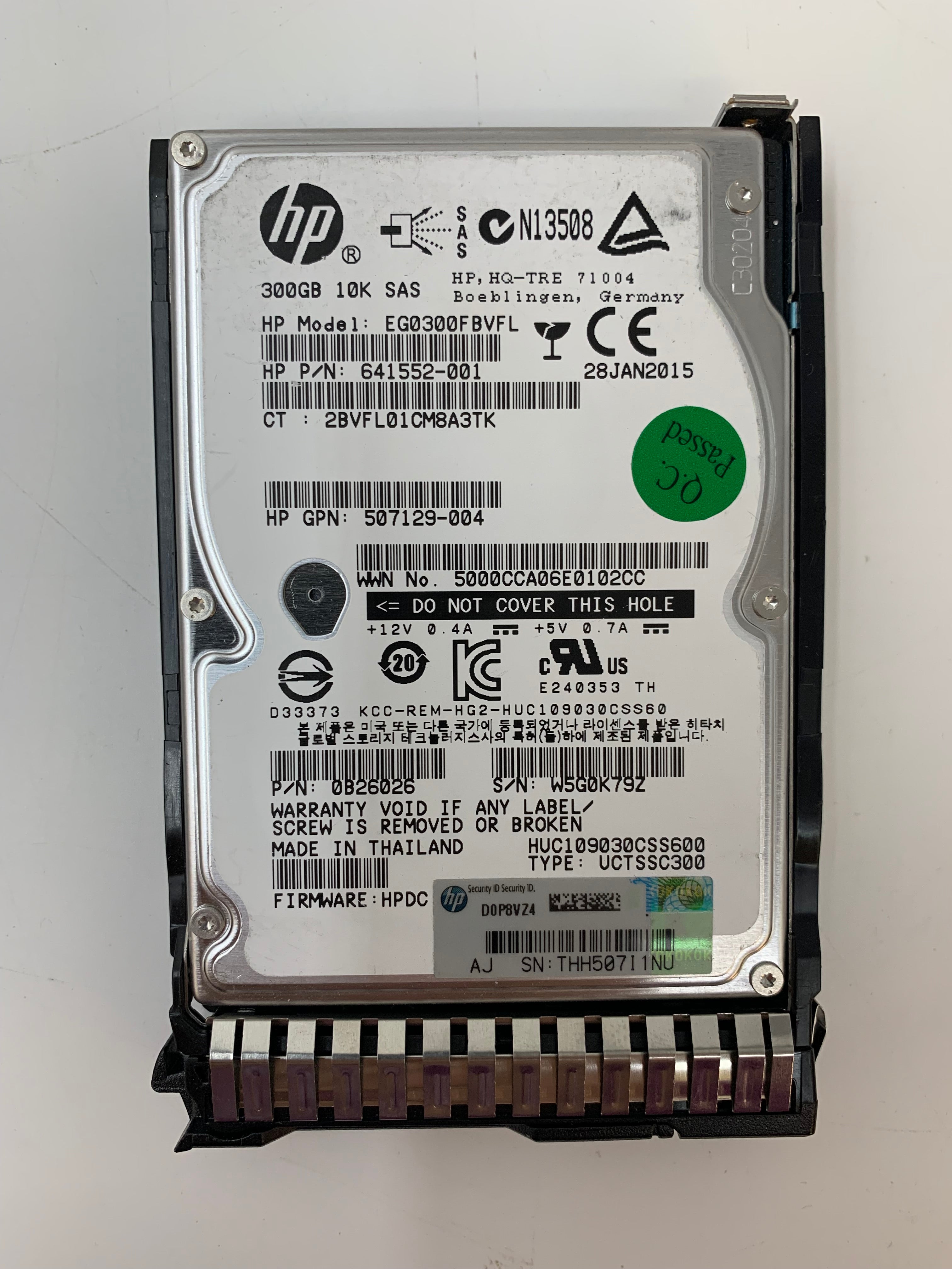 HP Hard Disk Drives | 300GB | SAS | 2.5 Inch | 6Gbps | 10K RPM Lot of 4