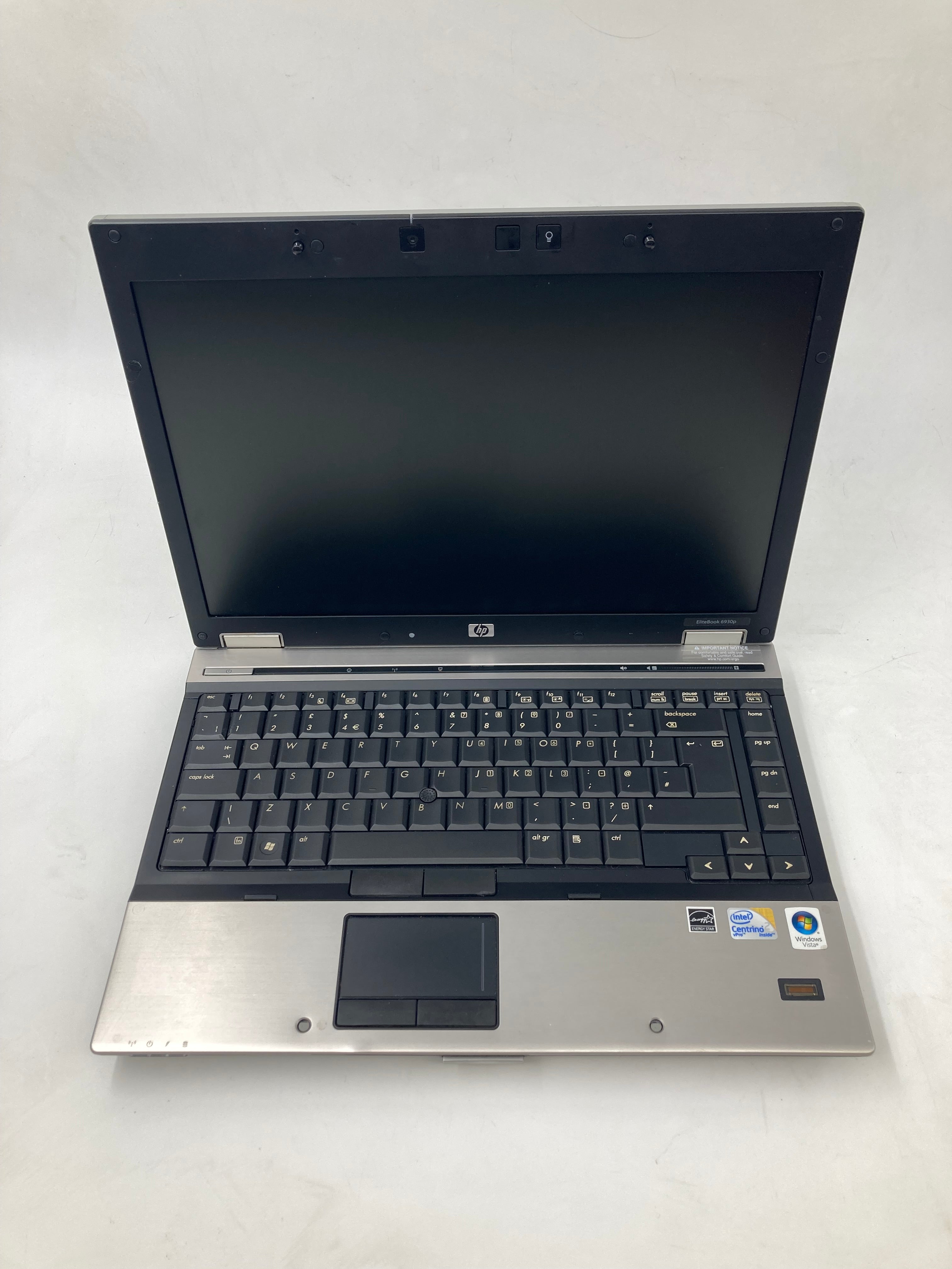 HP Laptop EliteBook Compaq 6930p 14.1" Intel Duo 2GB RAM No HDD *Spares*