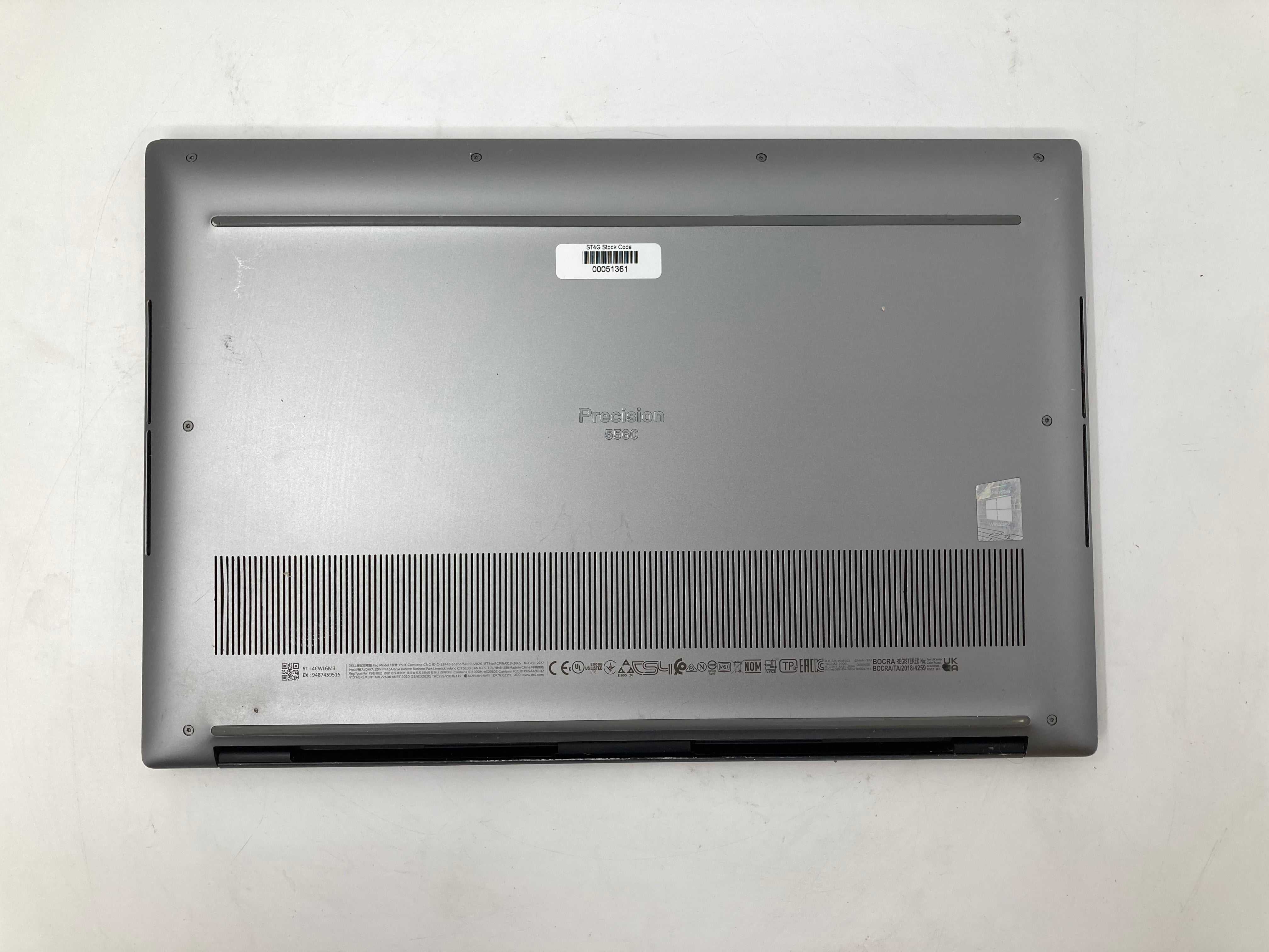 Dell Laptop Precision 5560 15" i7 11th Gen 32GB RAM No SSD No OS *Spares*