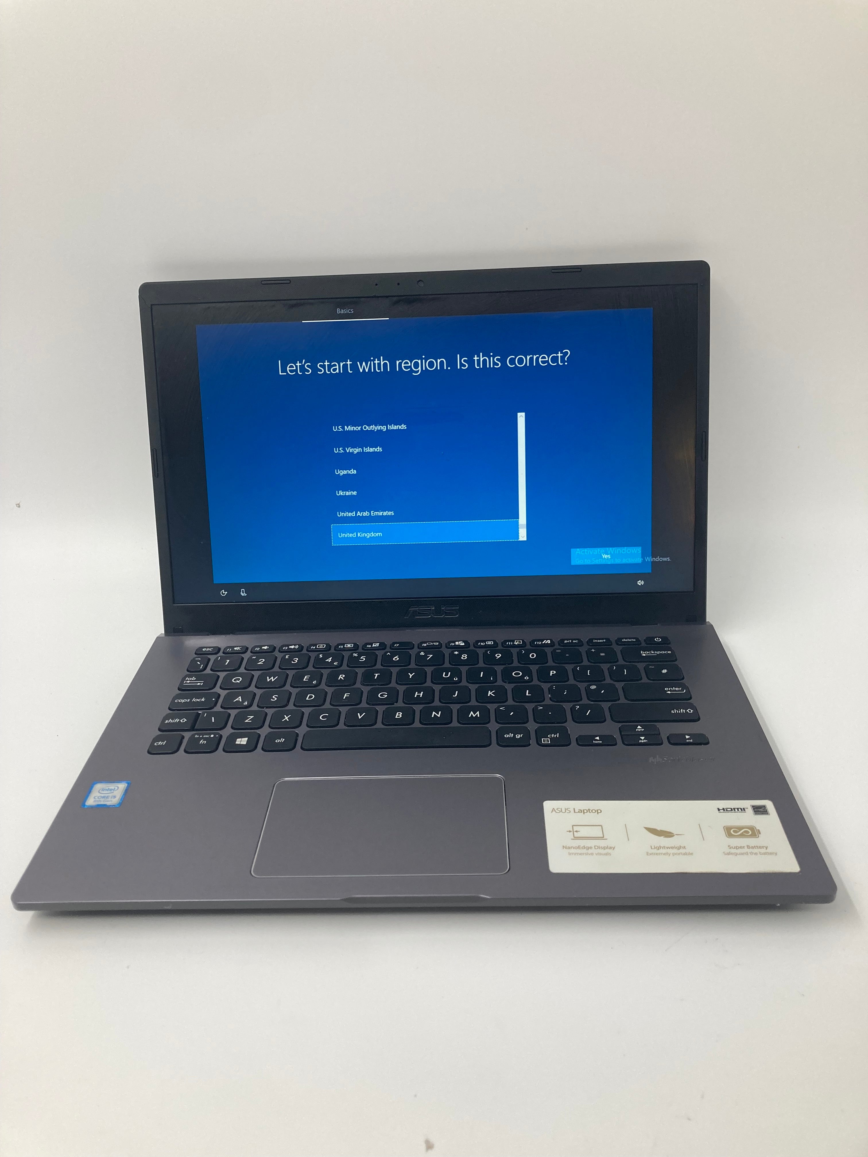 Asus Laptop X409FA 14" Screen i5 8th Gen 8GB RAM 256GB SSD W10