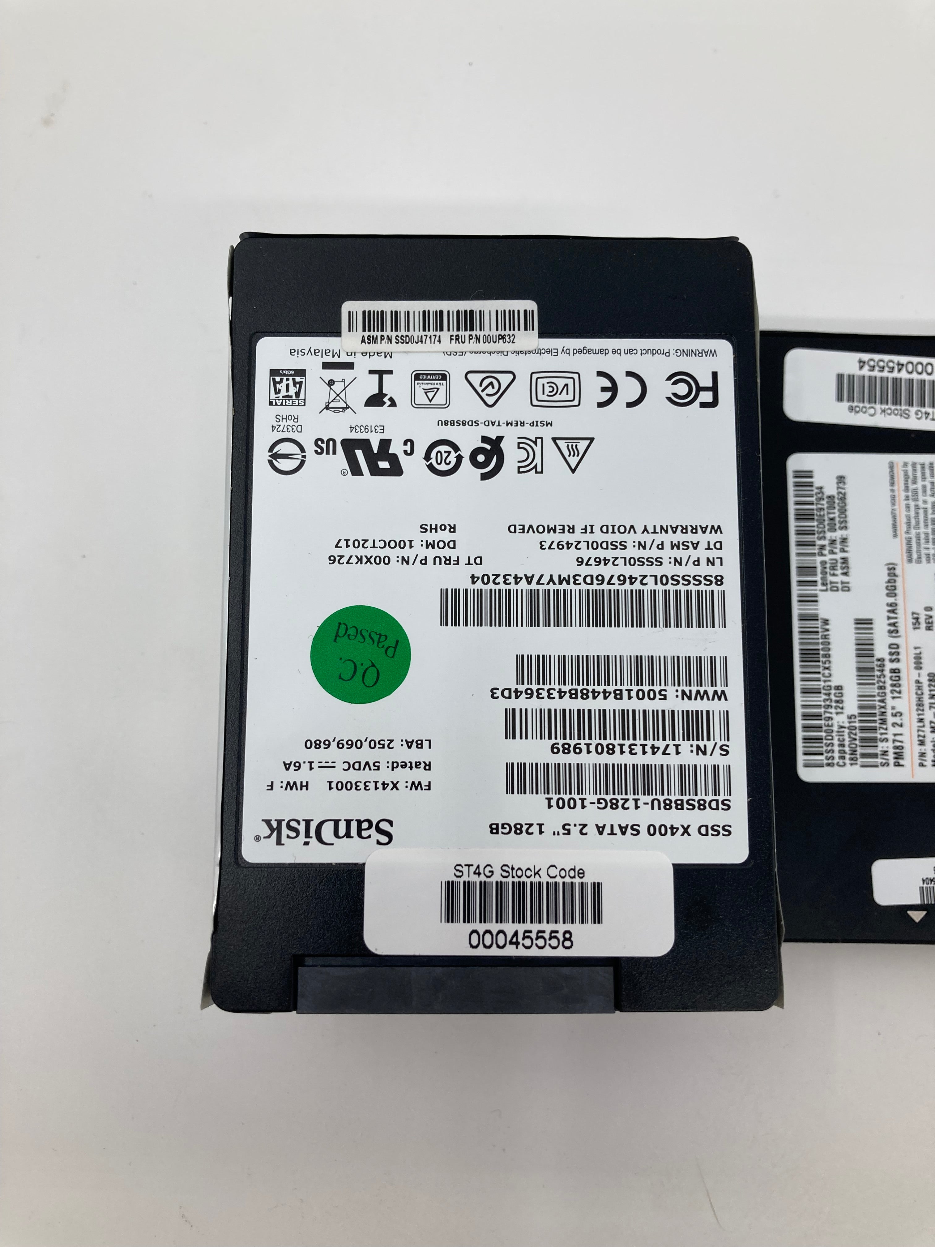 Solid State Drive 128GB 2.5" SATA SSD Samsung SanDisk Lot of Nine