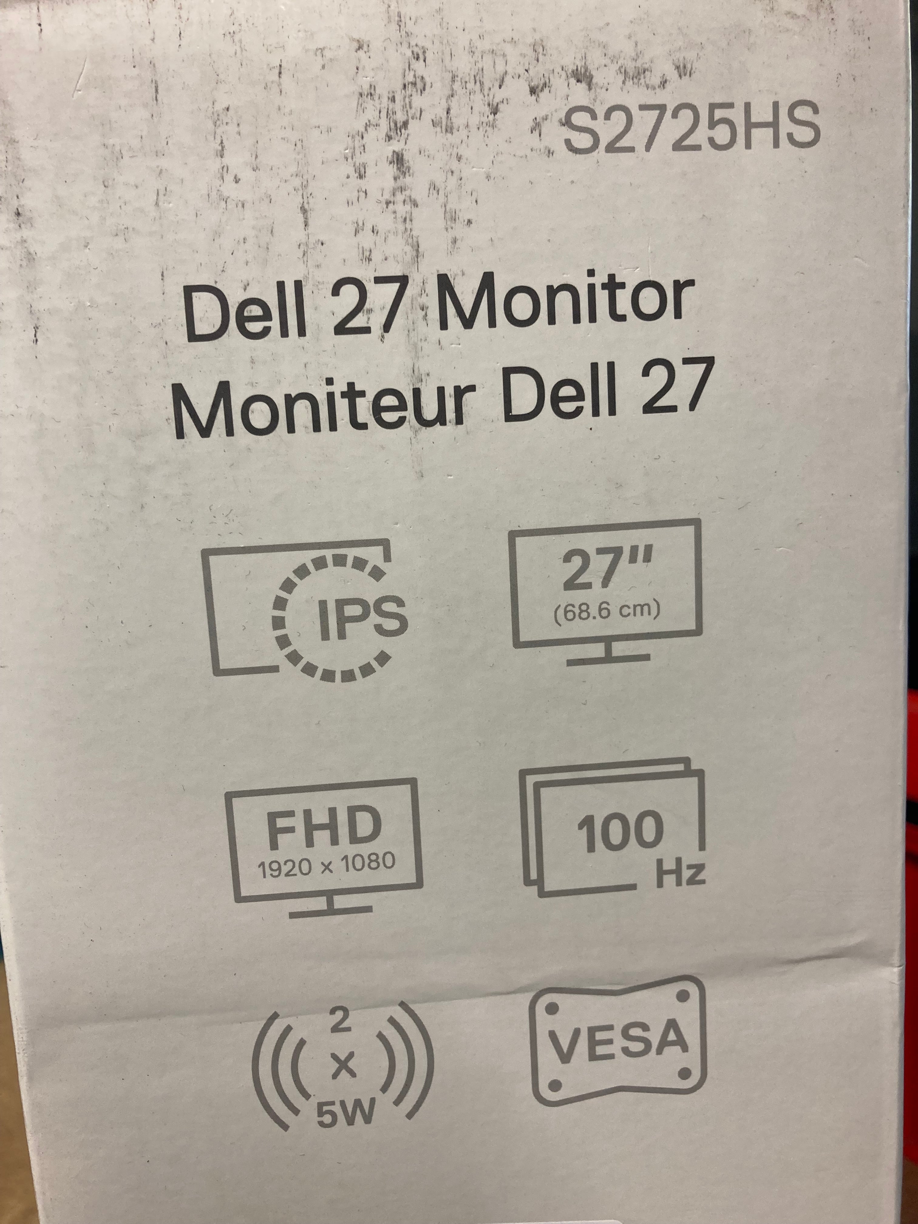Dell Monitor S2725HS 27" 0MR3JV IPS FHD 100Hz HDMI Display Port