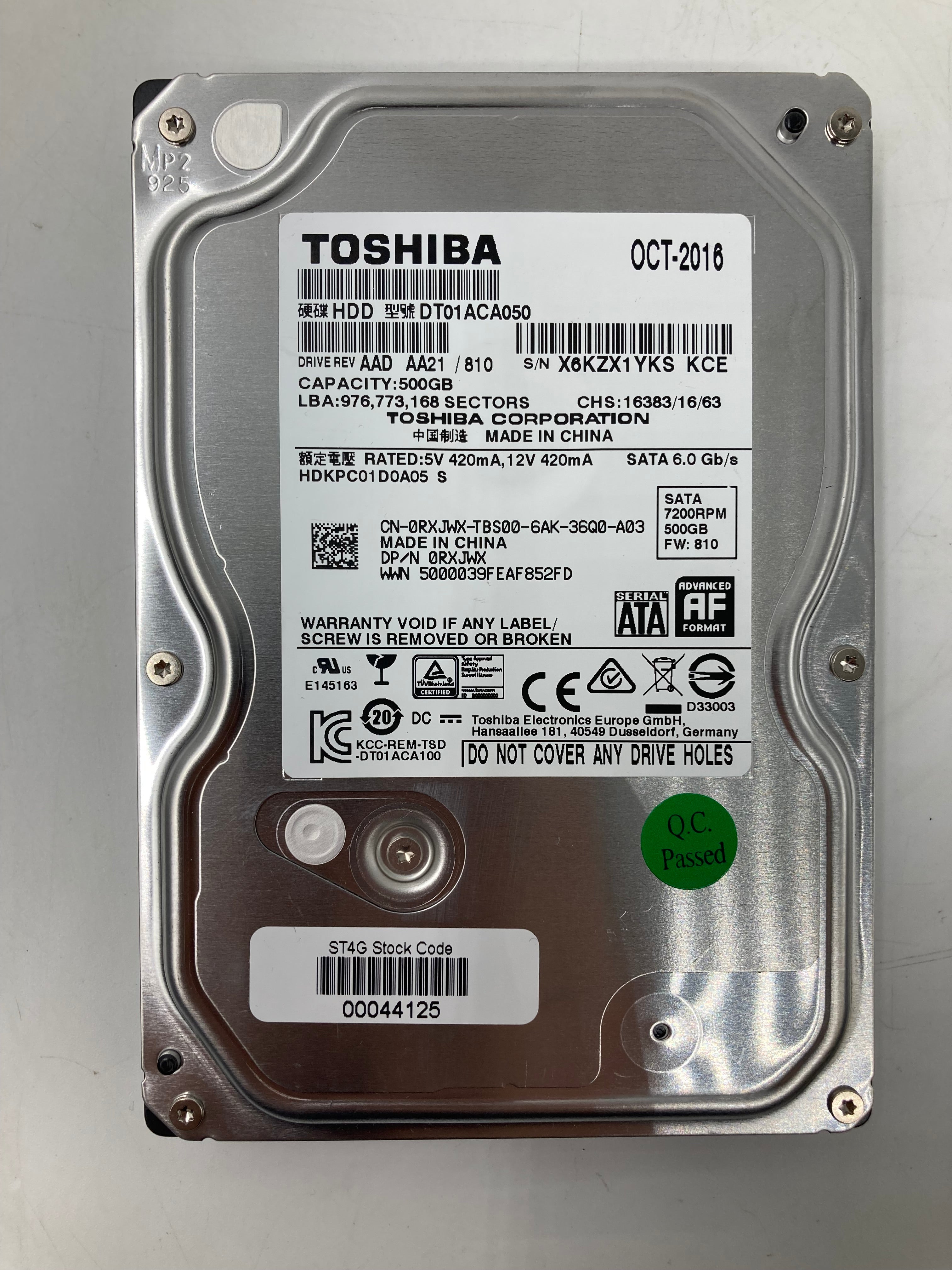 Batch of 19 3.5" 500GB SATA Hard Disk Drives - Mixed Models