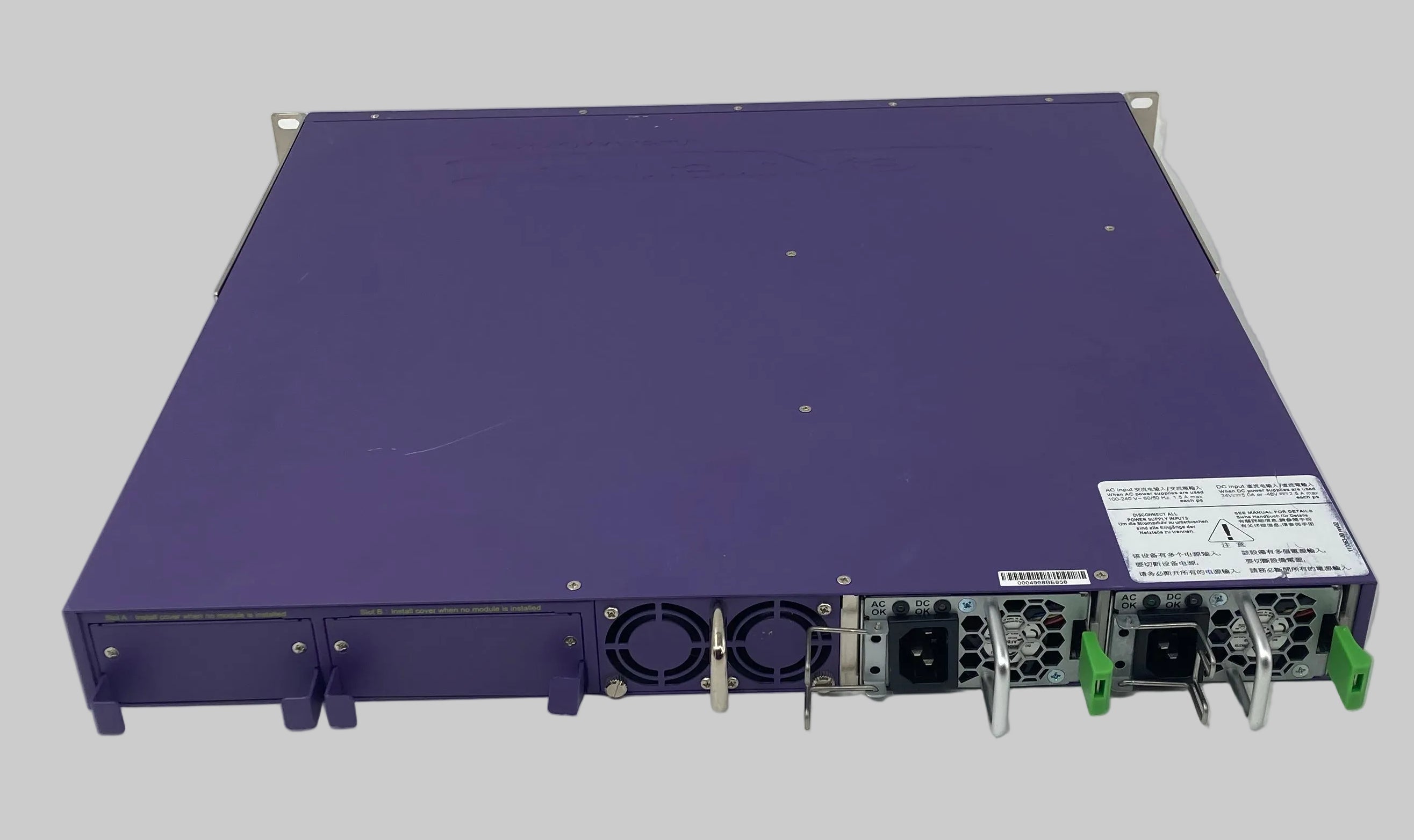 A refurbished Extreme Networks Summit X460-48T ethernet gigabit switch