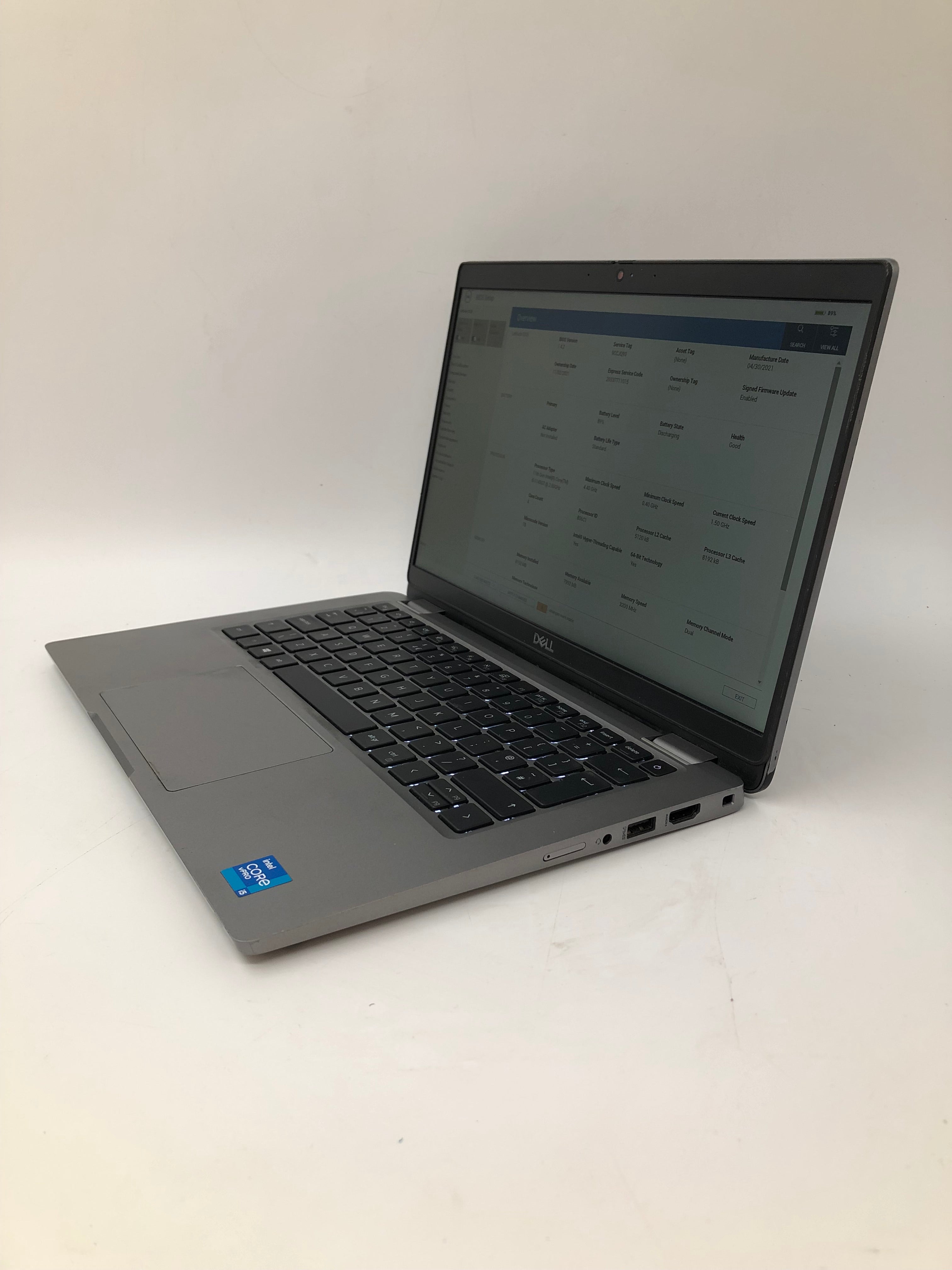 Dell Laptop Latitude 5320 13" Screen i5 11th Gen 8GB RAM NO SSD NO OS *Spares*