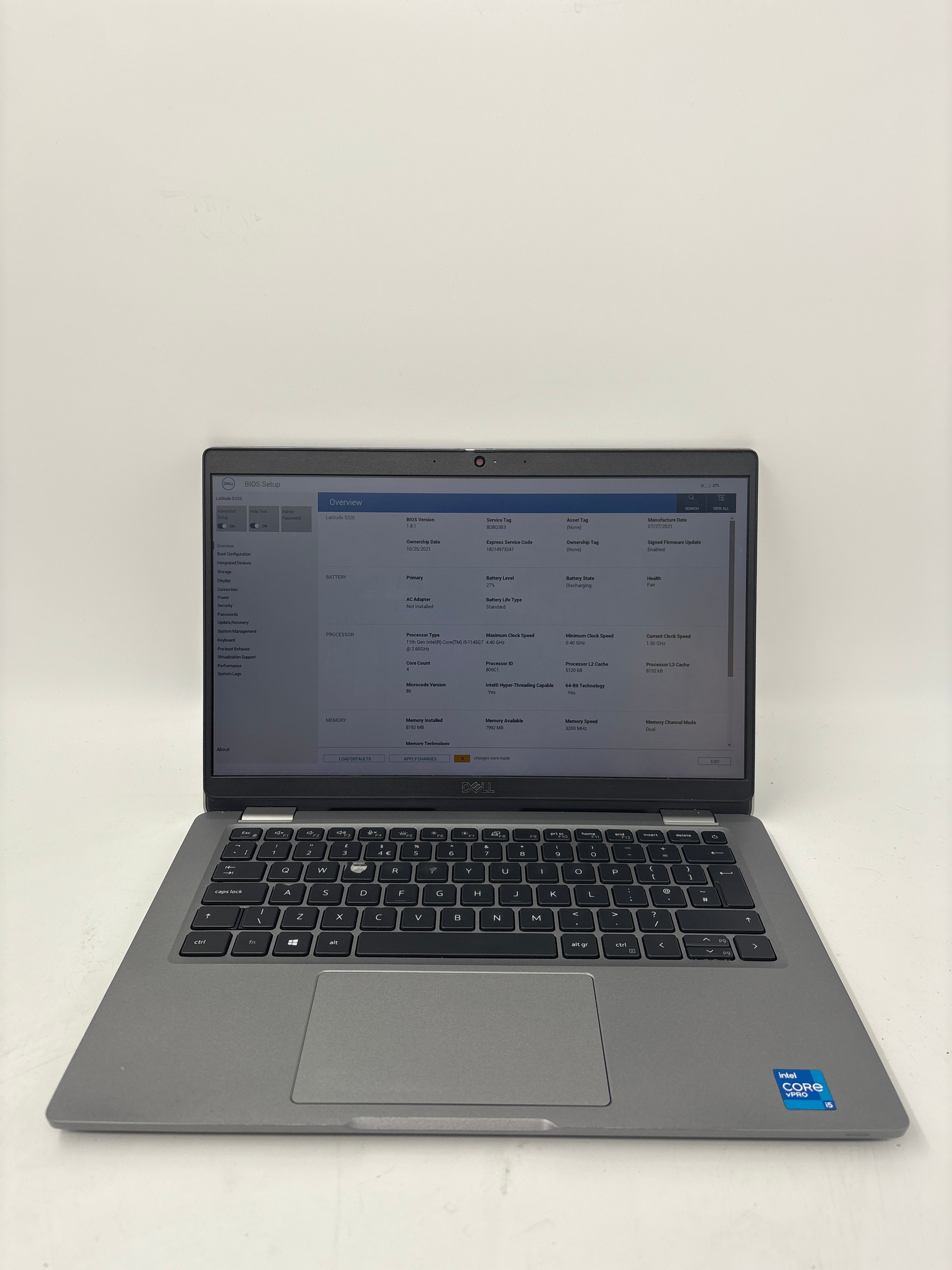 Dell Laptop Latitude 5320 13.3" Screen i5 11th Gen 8GB RAM 256GB SSD W11