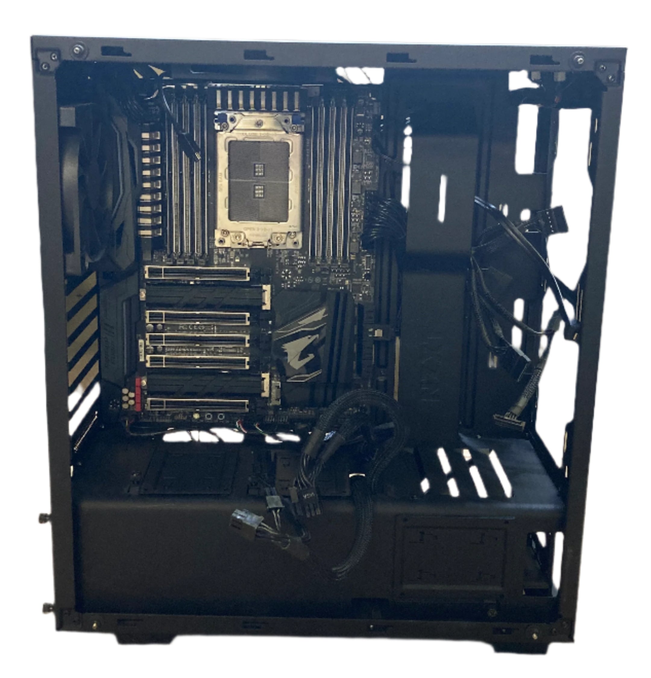 NZXT Desktop Gaming PC Case X399 Aorus Motherboard EVGA 1200W PSU *Spares*