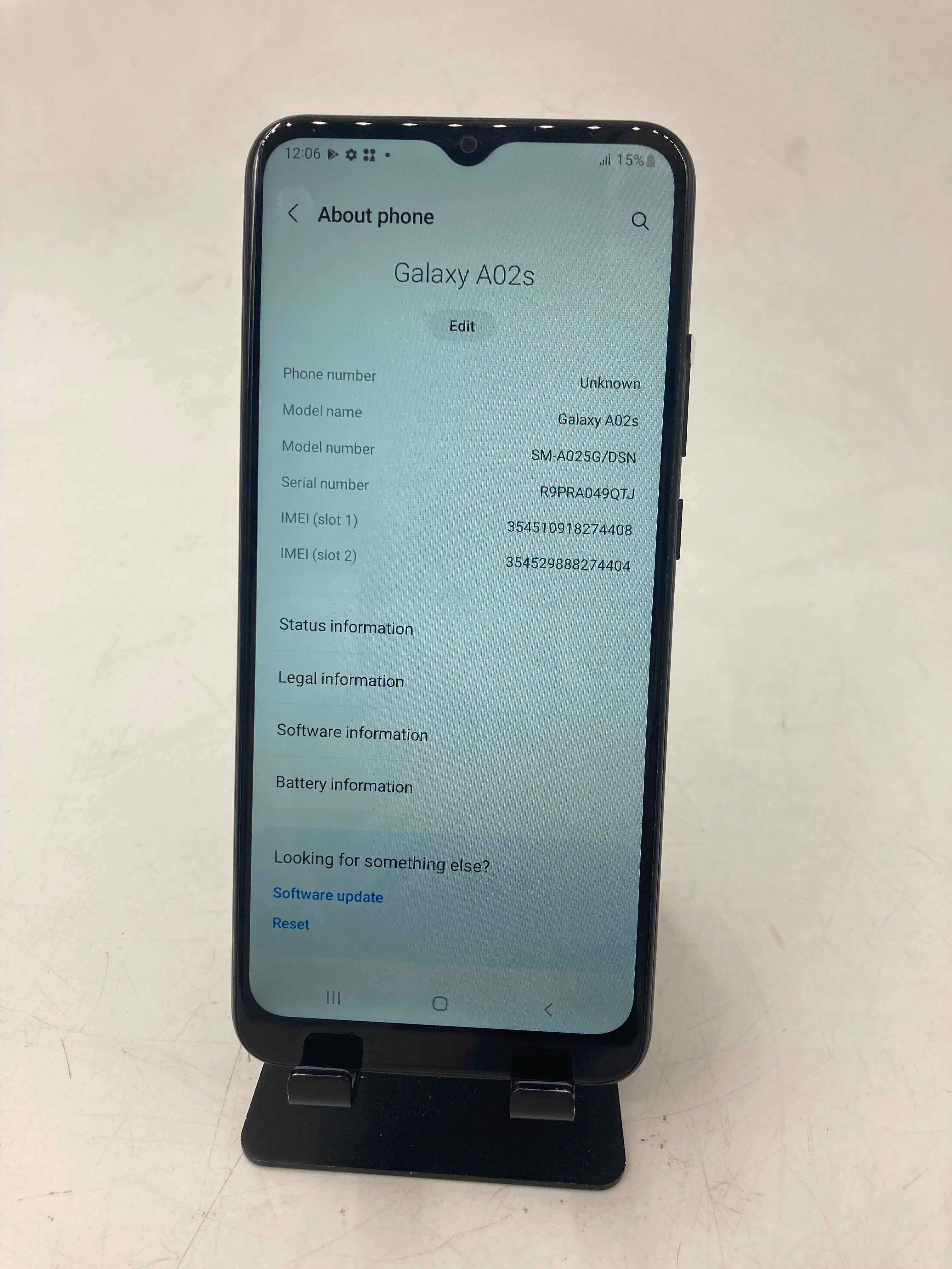 Samsung Galaxy A02s 32GB Black - Unlocked