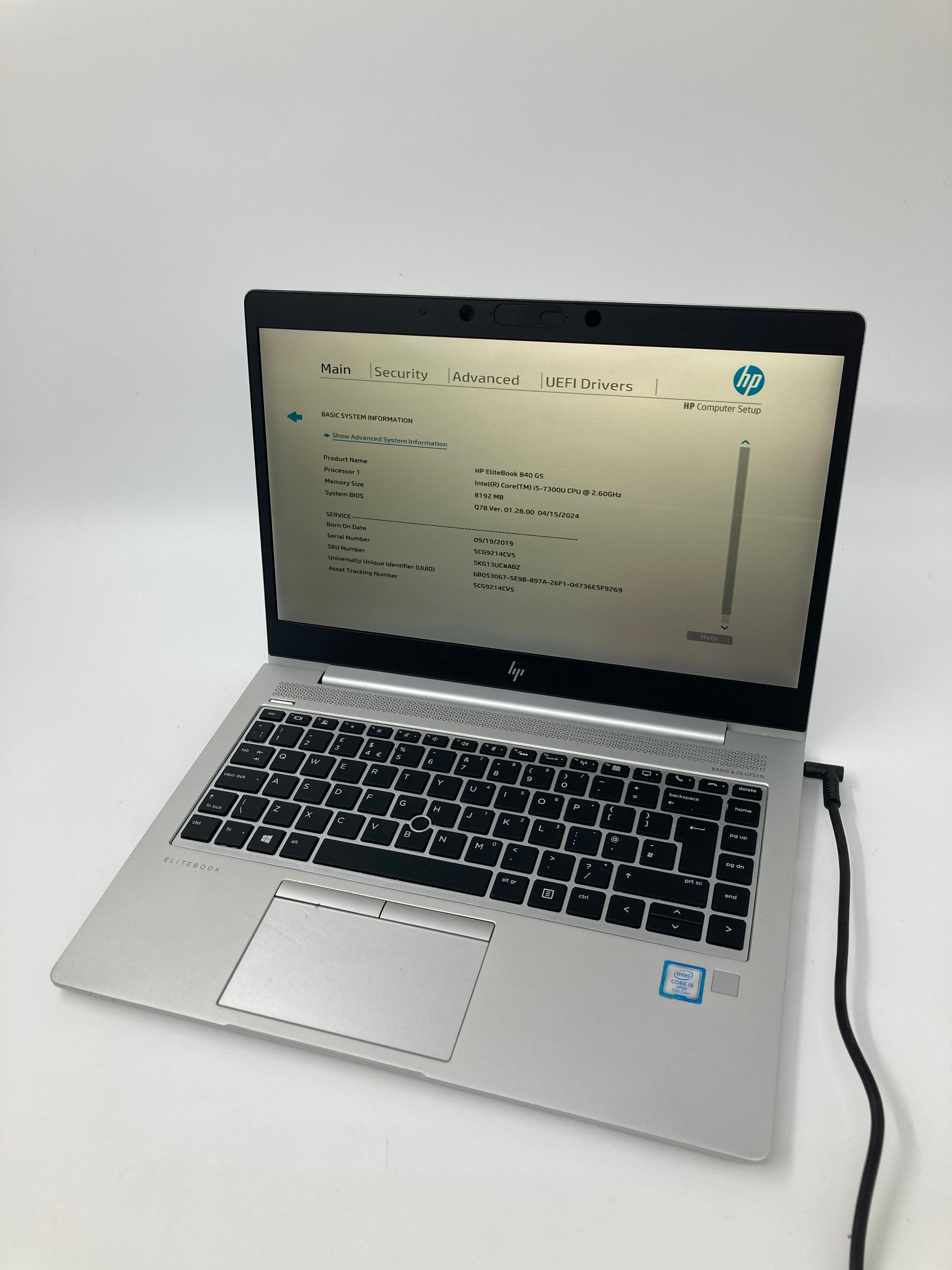 HP Laptop EliteBook 840 G5 14" i5 7th Gen 8GB RAM No HDD No OS *Spares*