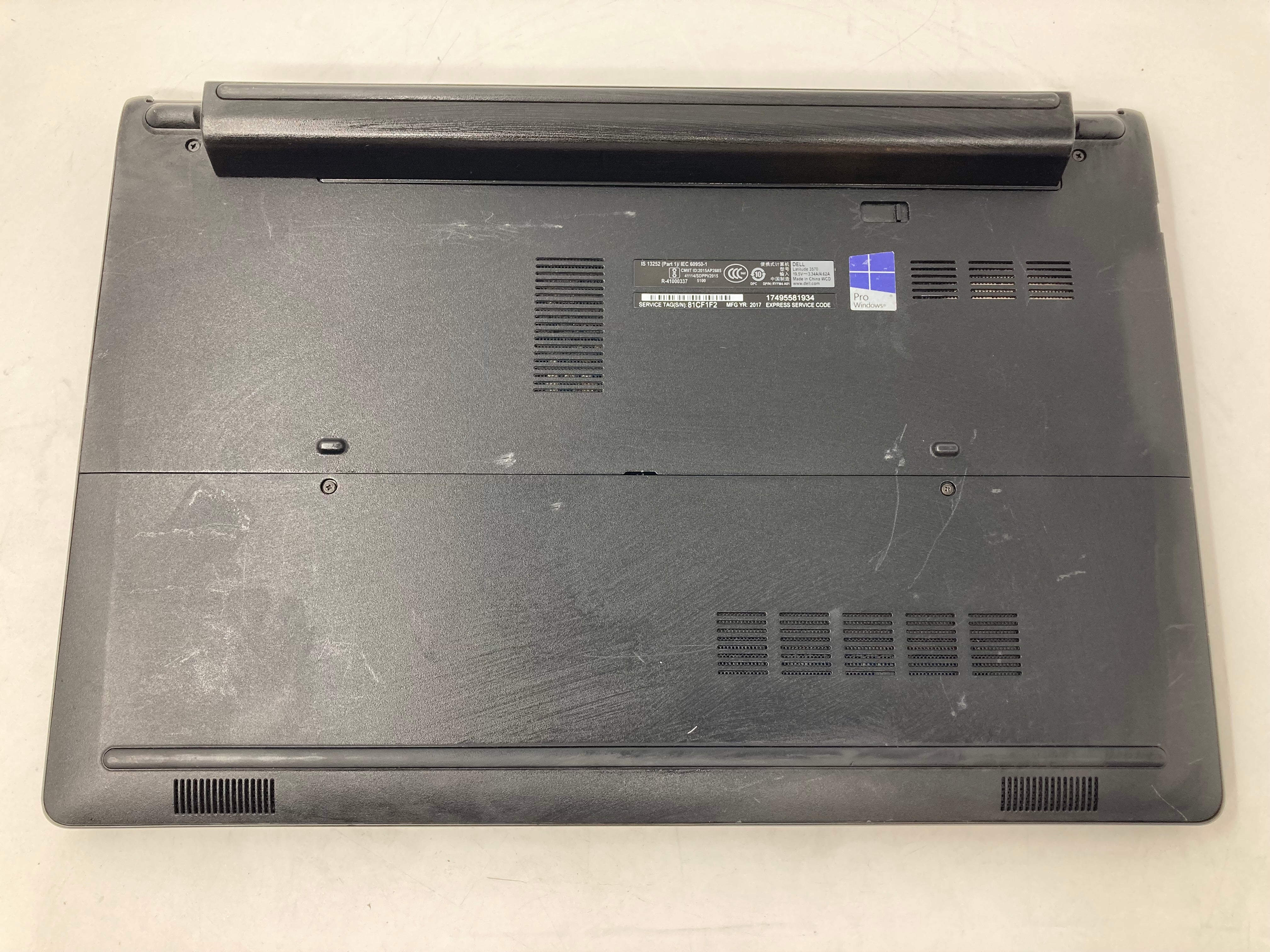 Dell Latitude 3570 12" Screen i5 6th Gen 8GB RAM 240GB SSD Win 10